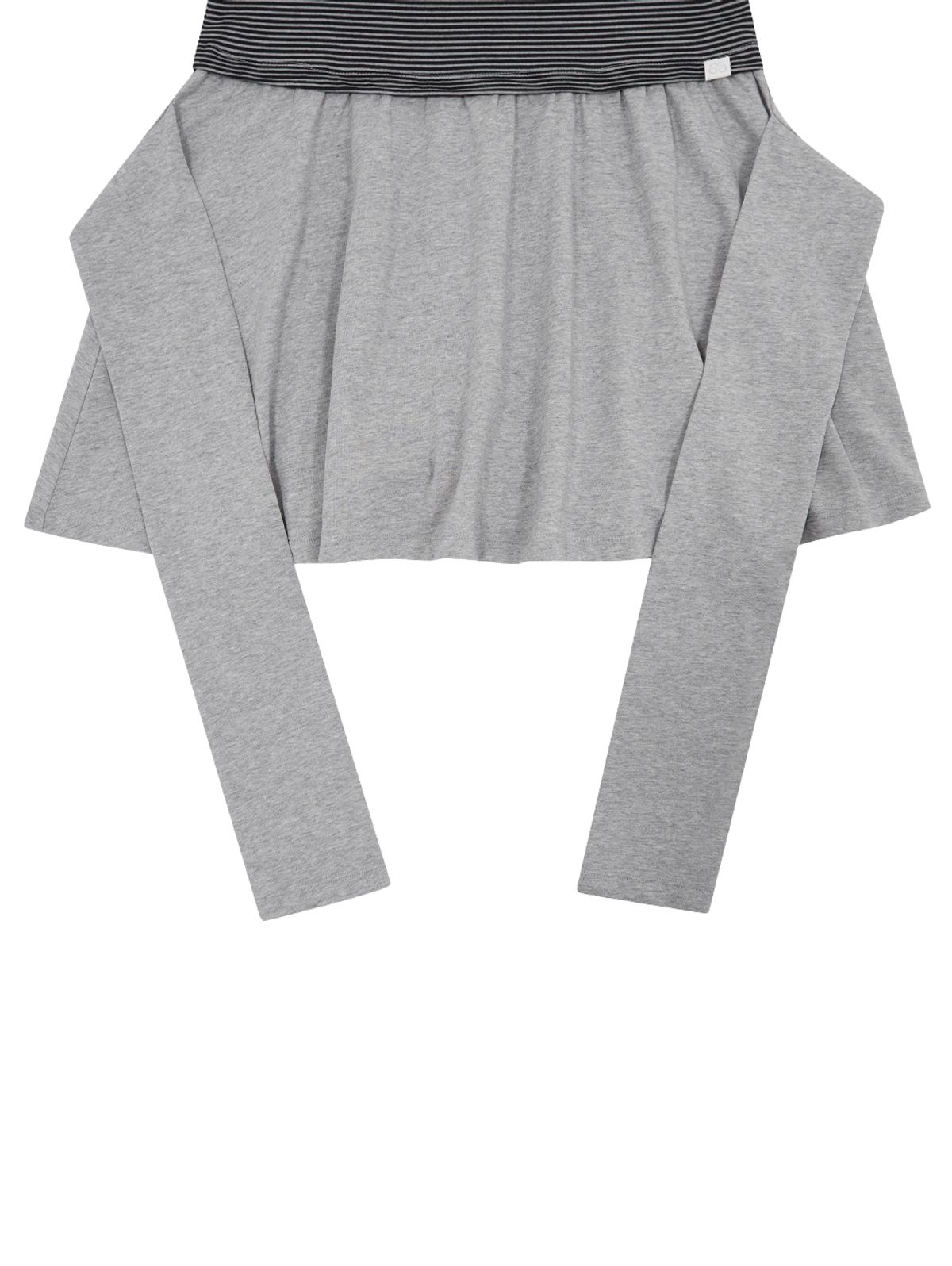 뚜오미오(TUOMIO) STRIPE TIE DRESS [HEATHER GREY]