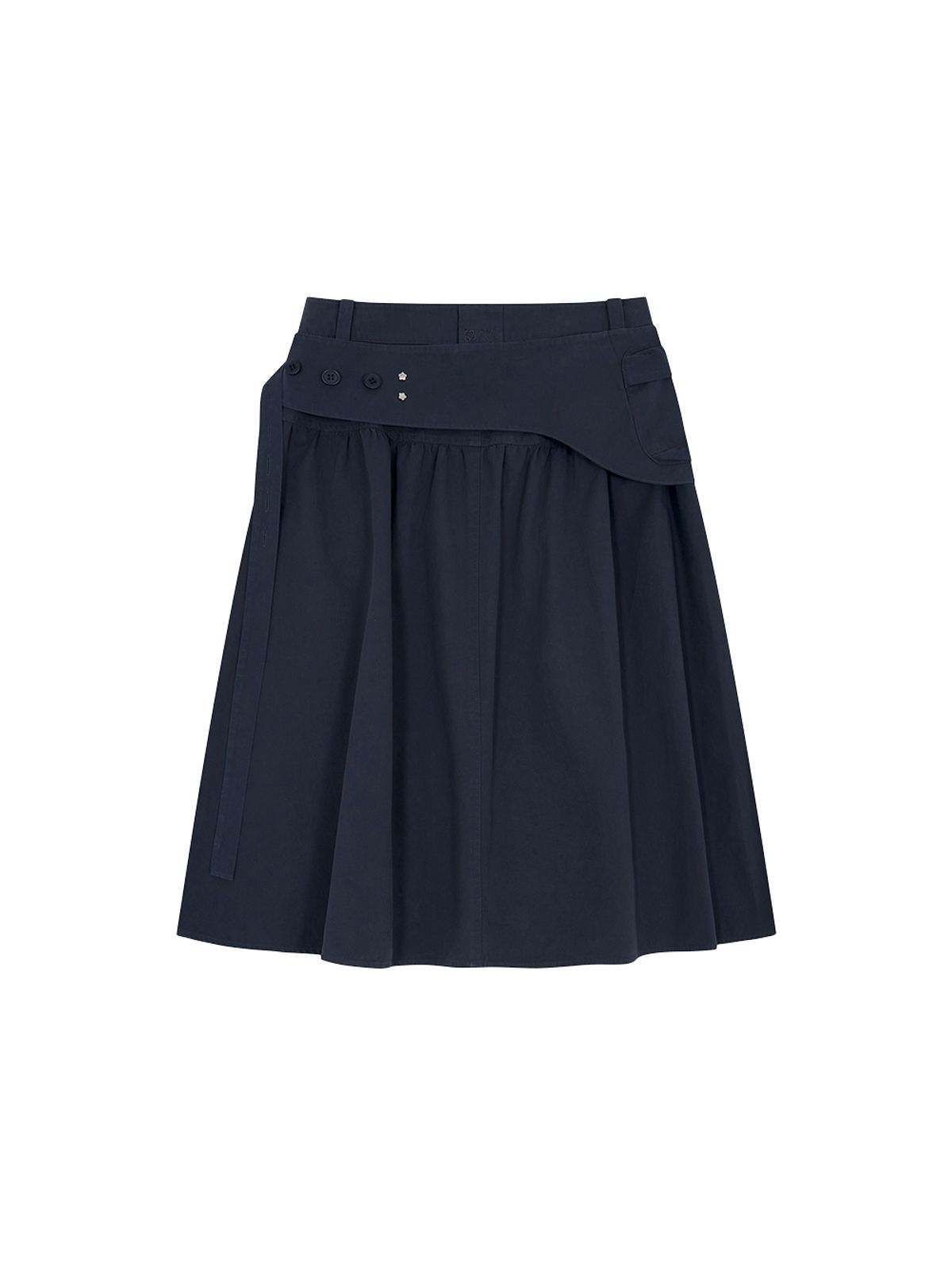 뚜오미오(TUOMIO) WASHED BELT BAG SKIRT [NAVY]