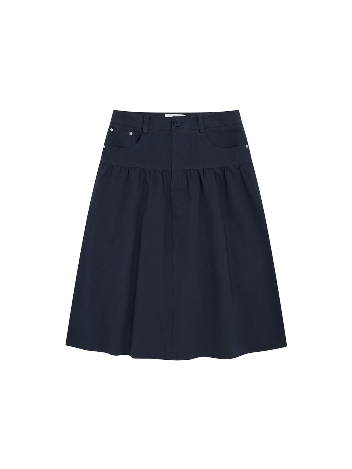 뚜오미오(TUOMIO) WASHED BELT BAG SKIRT [NAVY]