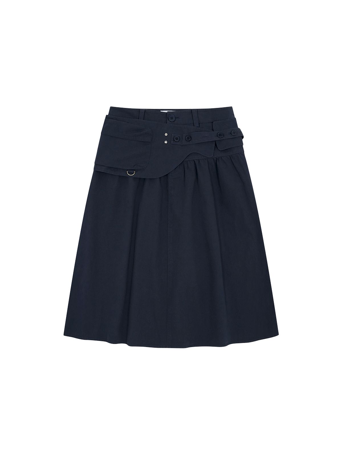 뚜오미오(TUOMIO) WASHED BELT BAG SKIRT [NAVY]