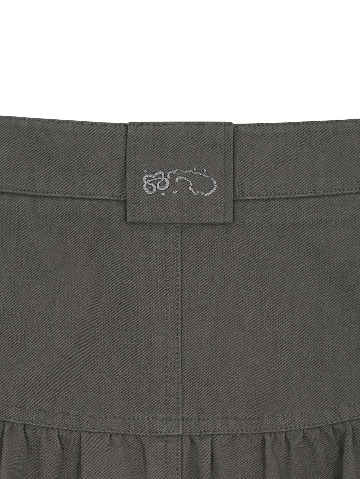 뚜오미오(TUOMIO) WASHED BELT BAG SKIRT [CHARCOAL]