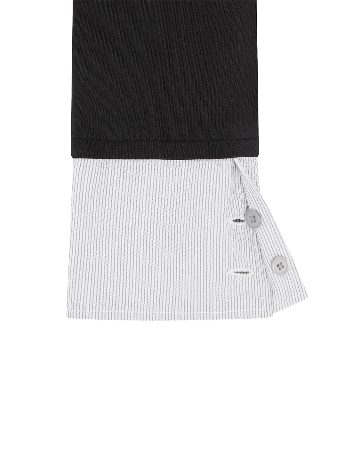 뚜오미오(TUOMIO) ASYMMETRIC COLLAR TOP [BLACK]