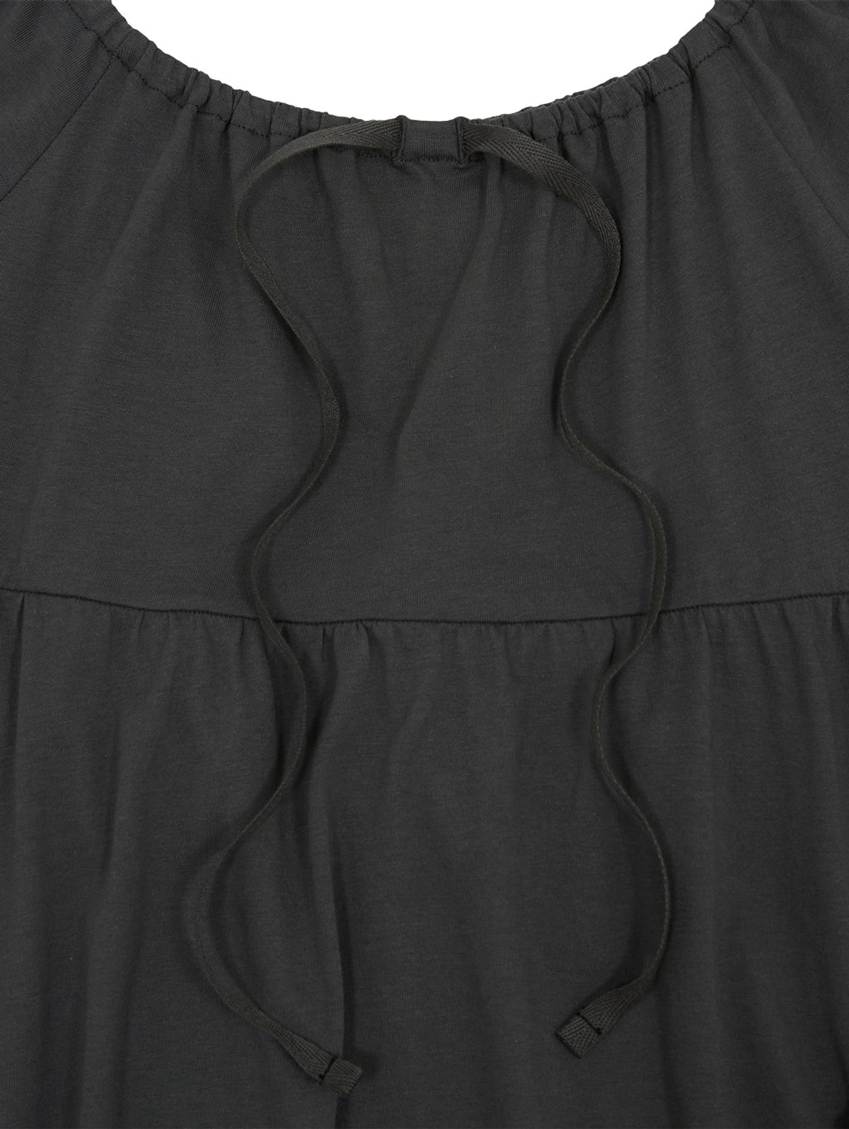 뚜오미오(TUOMIO) SHIRRED POCKET TOP [CHARCOAL]