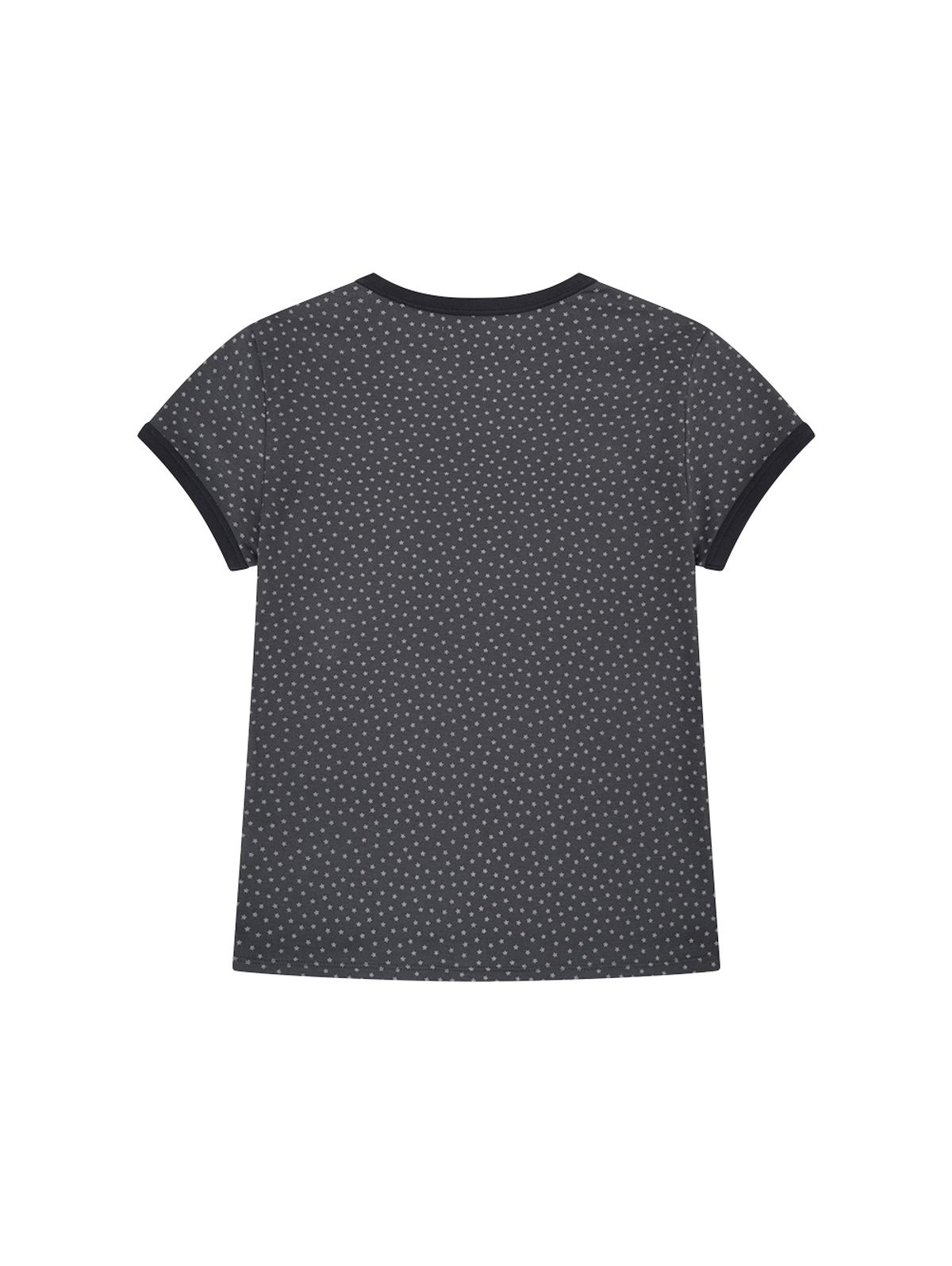뚜오미오(TUOMIO) ALL OVER STAR T-SHIRT [CHARCOAL]