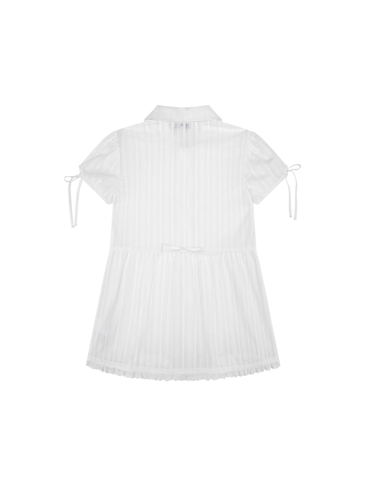 뚜오미오(TUOMIO) PUFF SLEEVES RIBBON BLOUSE [WHITE]
