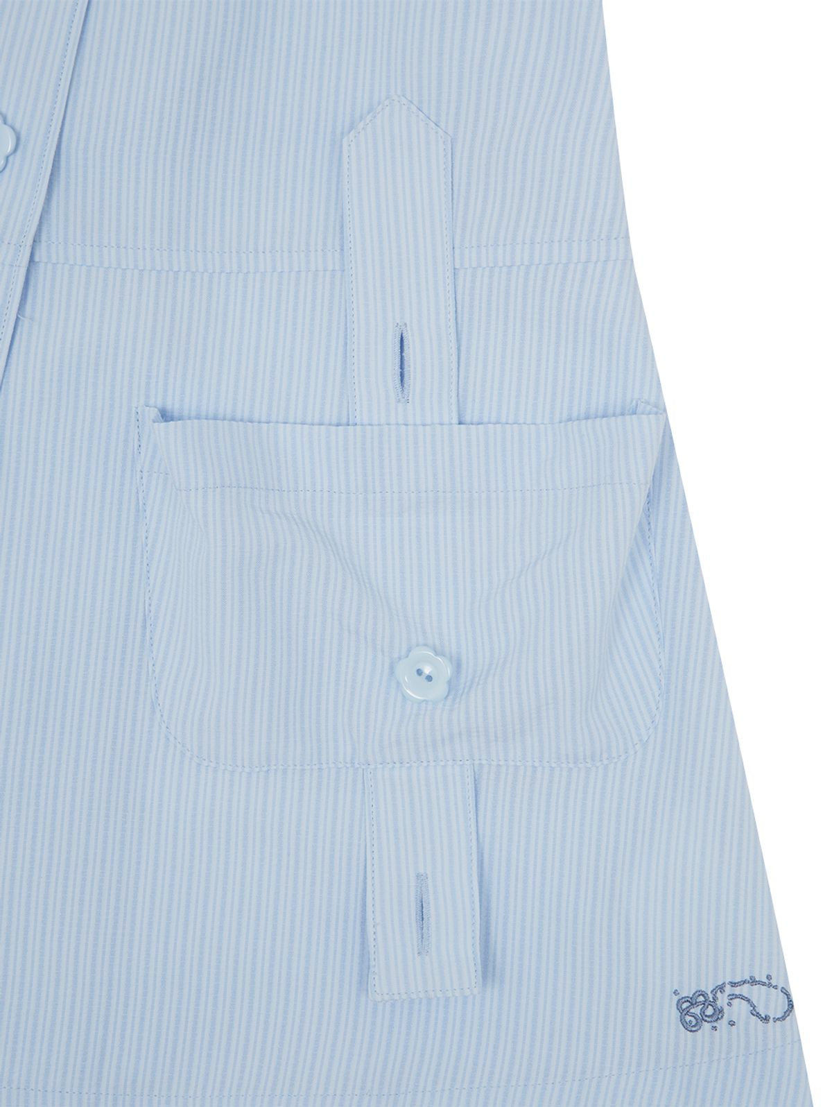 뚜오미오(TUOMIO) ROUND COLLAR HALF JACKET [BABY BLUE]