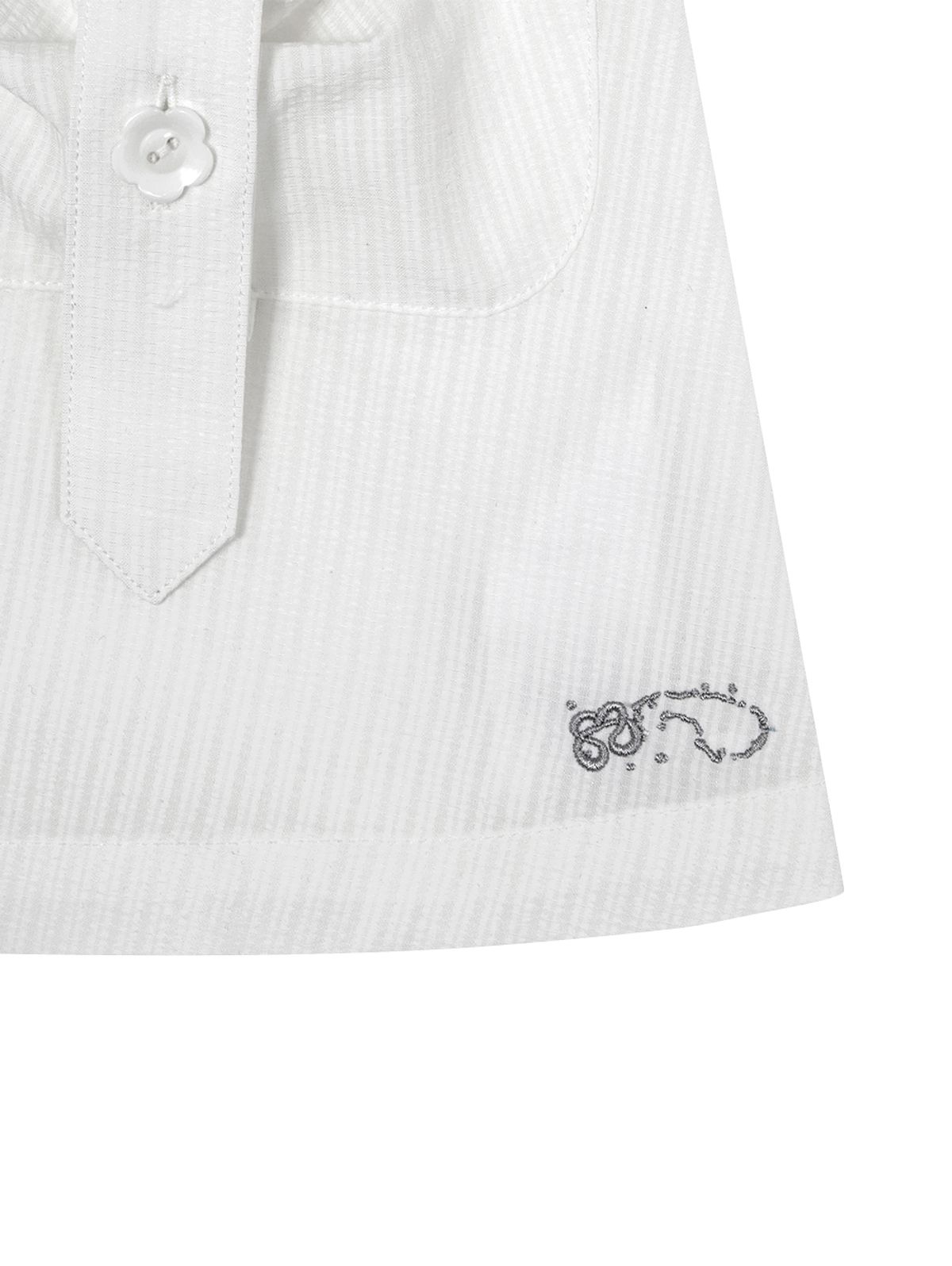 뚜오미오(TUOMIO) ROUND COLLAR HALF JACKET [WHITE]