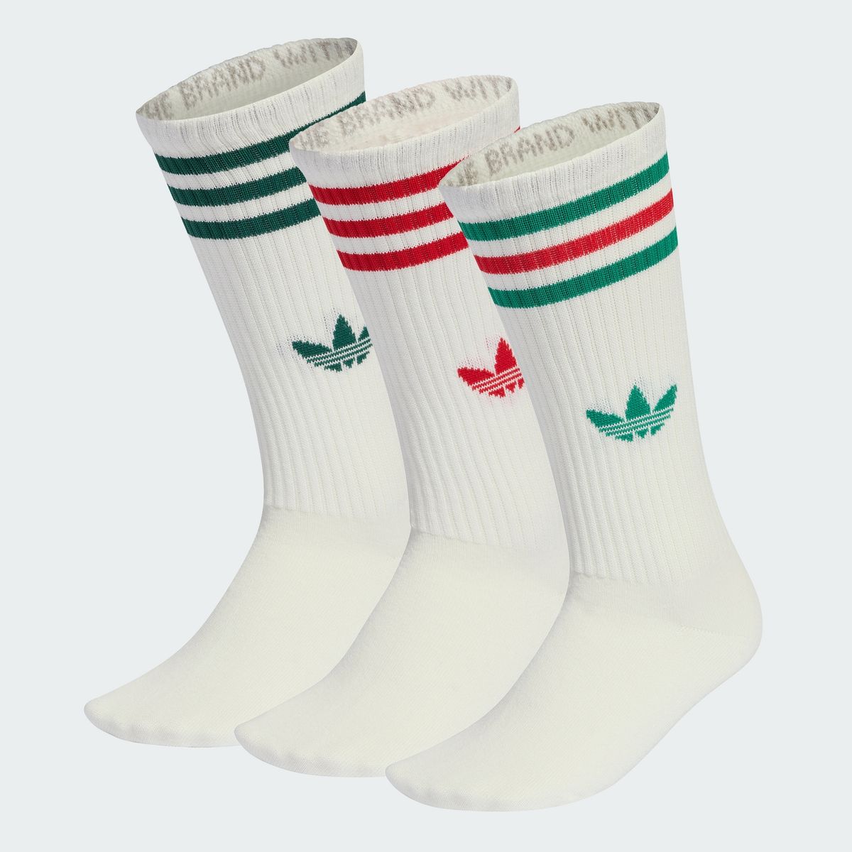 아디다스(ADIDAS) 3-스트라이프 하이 크루 삭스 3켤레 KD8239