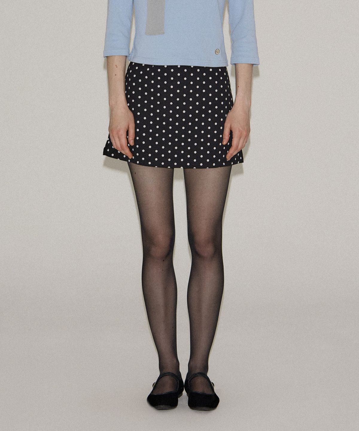 살롱 드 욘(SALON DE YOHN) Dot Mini Skirt_ Black