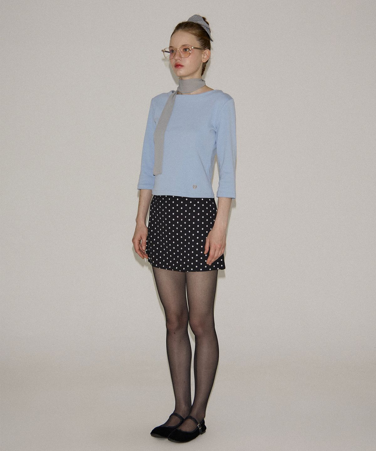 살롱 드 욘(SALON DE YOHN) Dot Mini Skirt_ Black