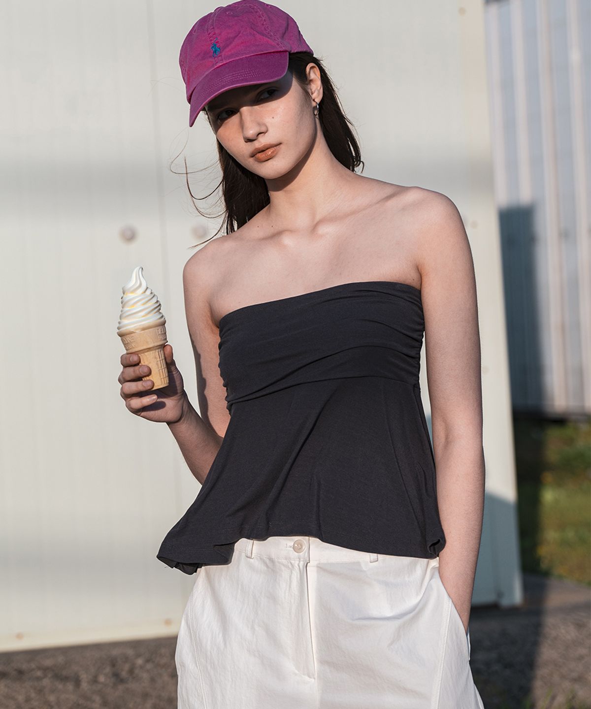 108파운드(108POUND) Soft Shirring 2-Way Mini_Charcoal