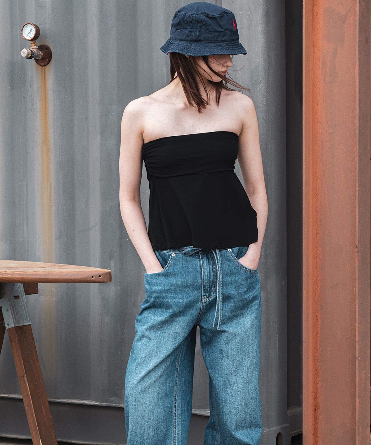 108파운드(108POUND) Soft Shirring 2-Way Mini_Black