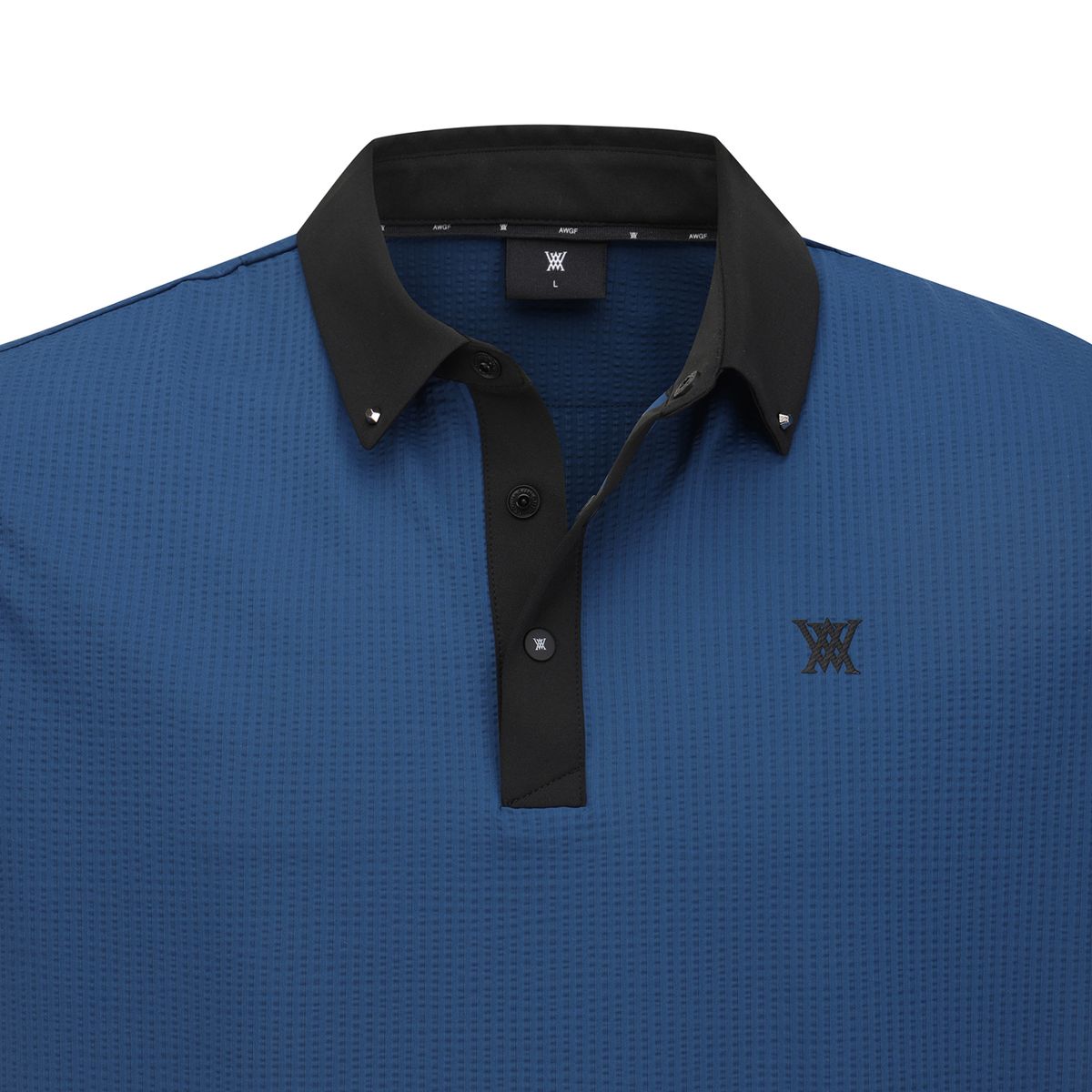 어뉴골프(ANEW GOLF) MEN BACK CONTRAST T-SHIRT_BL