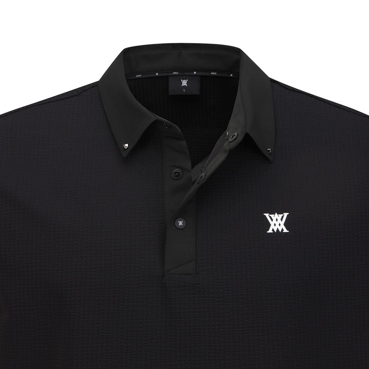 어뉴골프(ANEW GOLF) MEN BACK CONTRAST T-SHIRT_BK