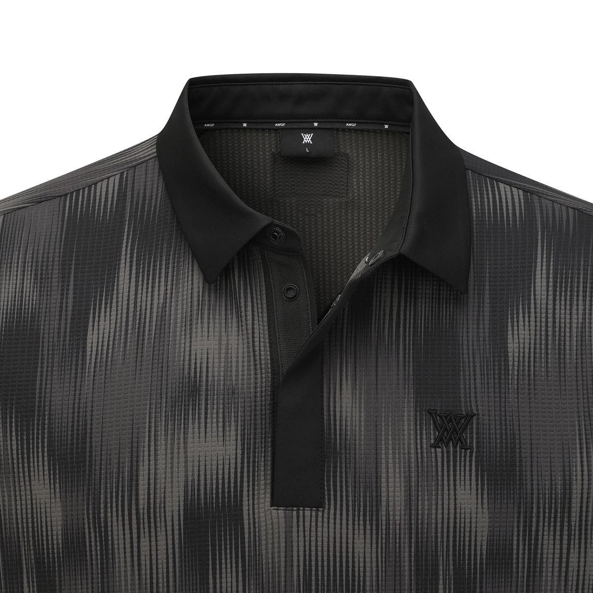어뉴골프(ANEW GOLF) MEN MOSAIC PATTERN T-SHIRT_BK