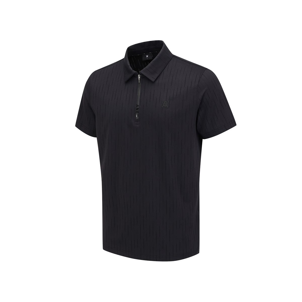 어뉴골프(ANEW GOLF) MEN SOLID HALF ZIP T-SHIRT_BK