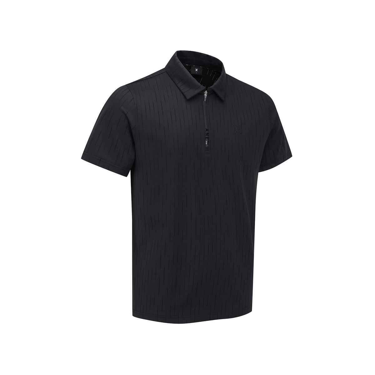 어뉴골프(ANEW GOLF) MEN SOLID HALF ZIP T-SHIRT_BK