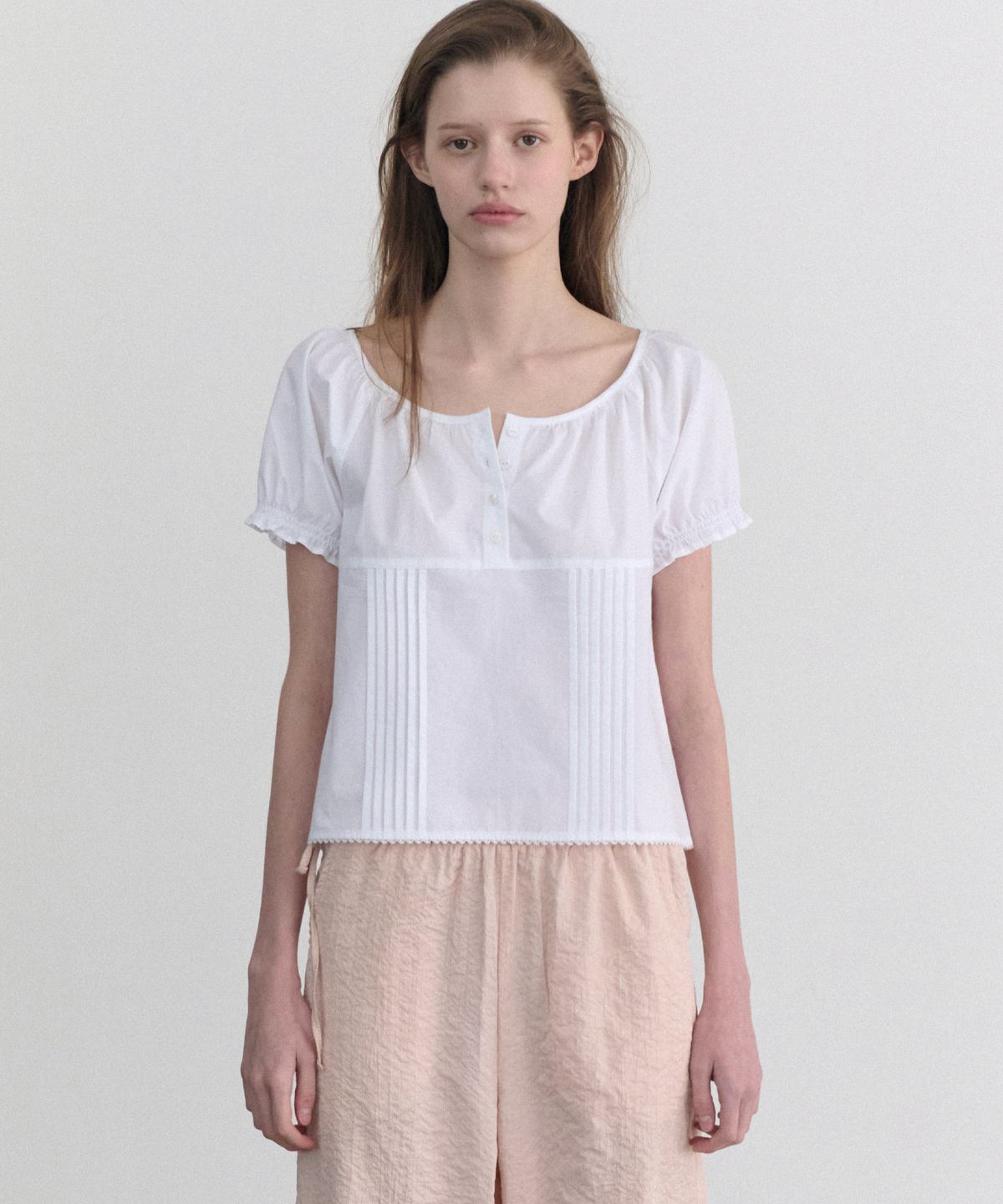 앤니즈(ANDNEEDS) Move balloon sleeve blouse (white)