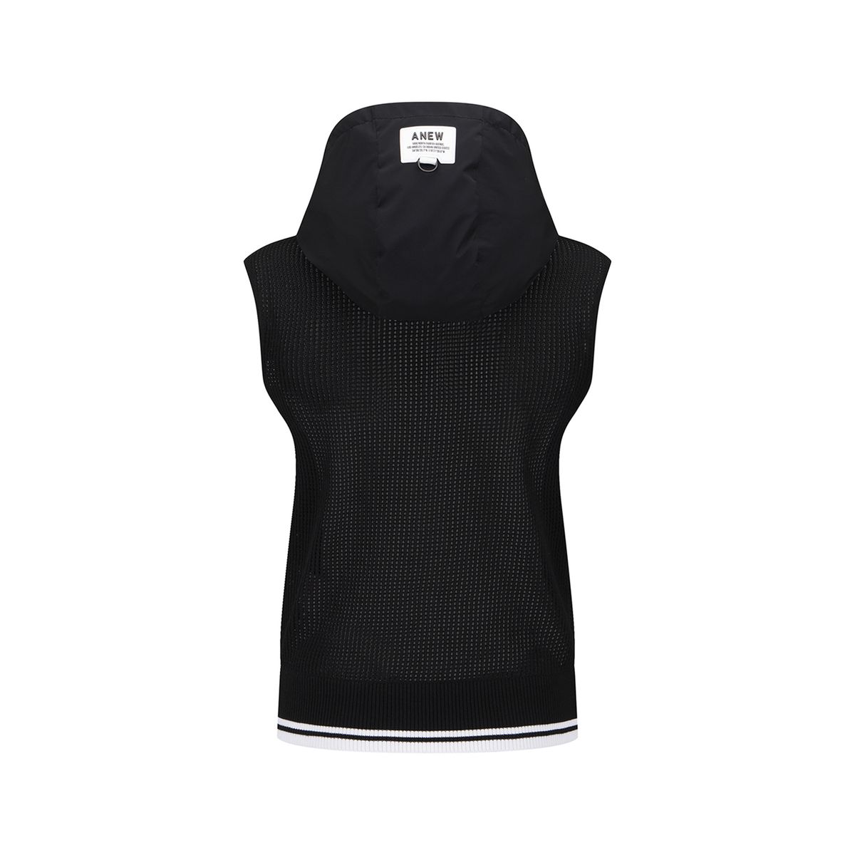 어뉴골프(ANEW GOLF) WOMEN HOODED KNIT VEST_BK