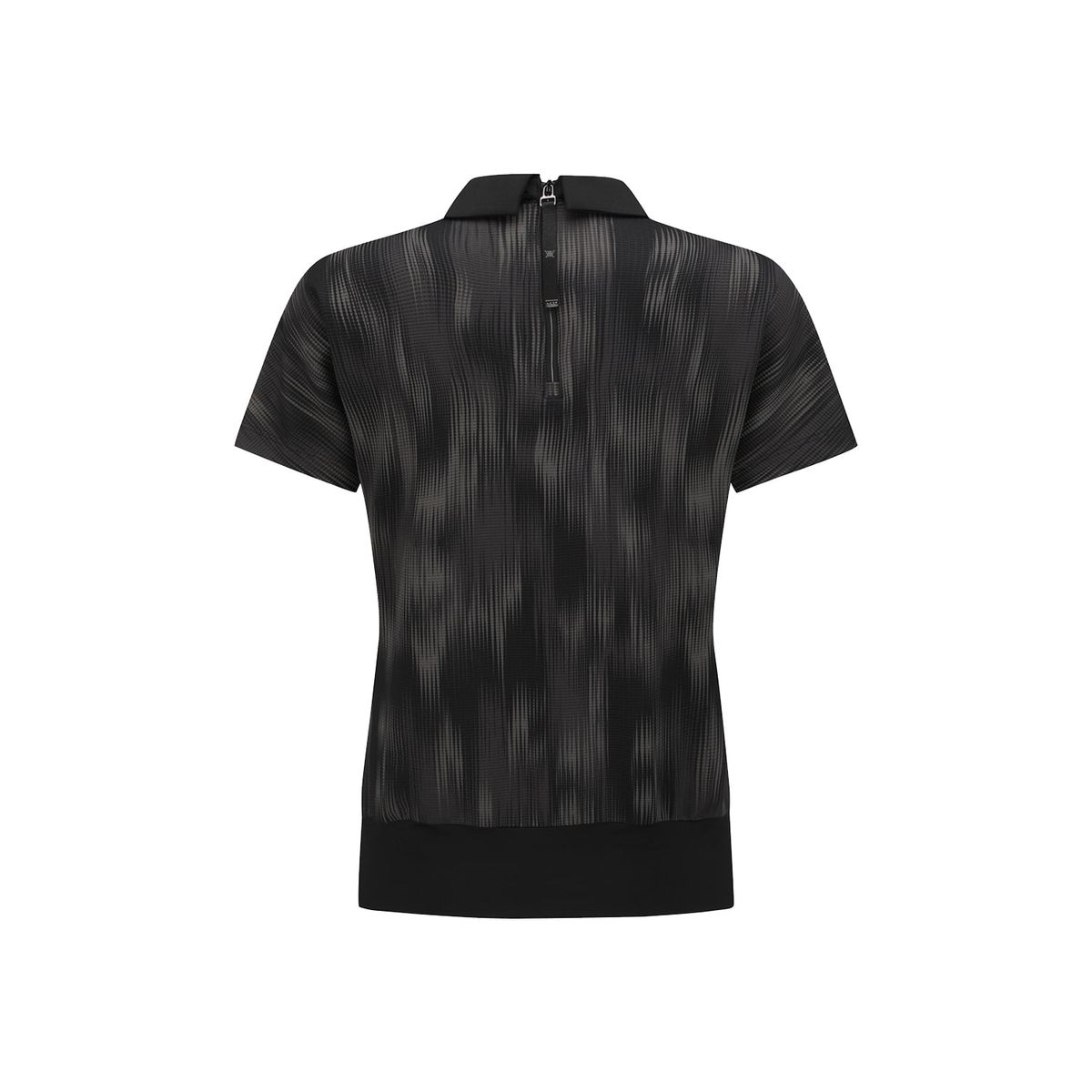 어뉴골프(ANEW GOLF) WOMEN MOSAIC BACK ZIP T-SHIRT_BK