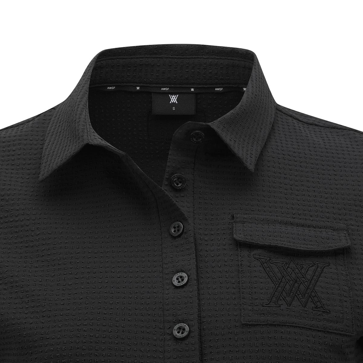 어뉴골프(ANEW GOLF) WOMEN PATCH POCKET T-SHIRT_BK