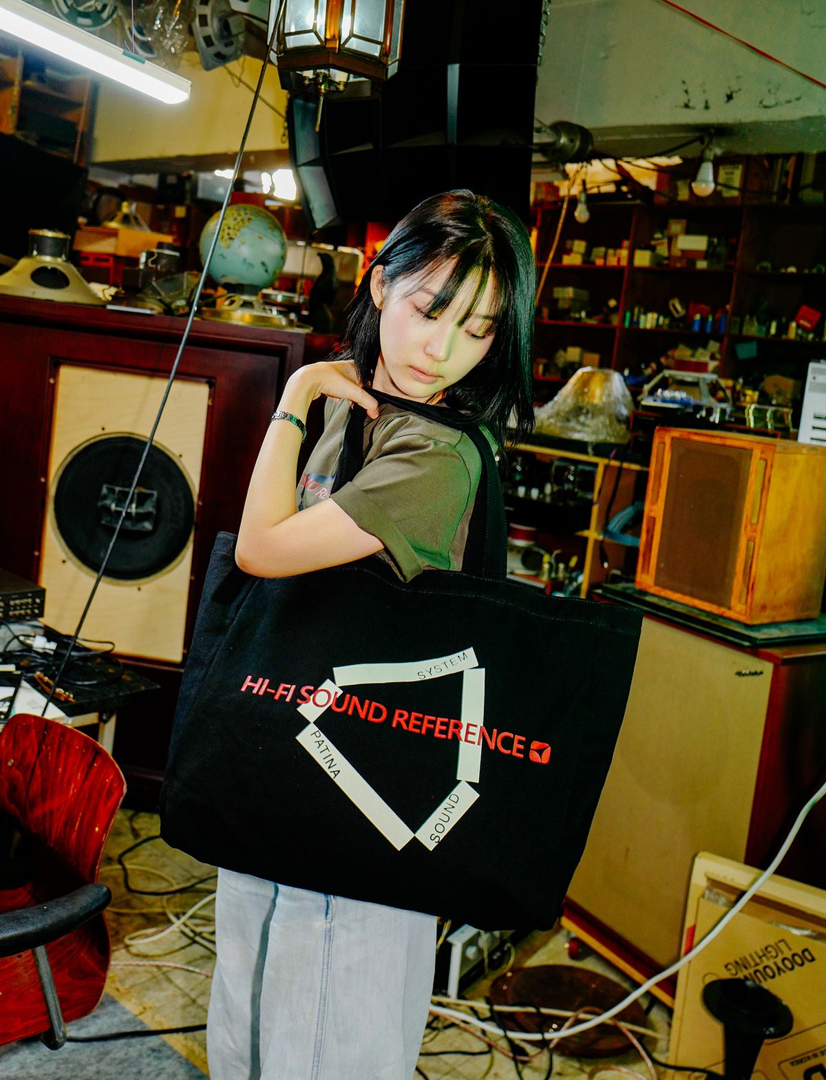 하이파이 사운드 레퍼런스(HIFI SOUND REFERENCE) [Patina] Patina Sound System Tote Bag, Black