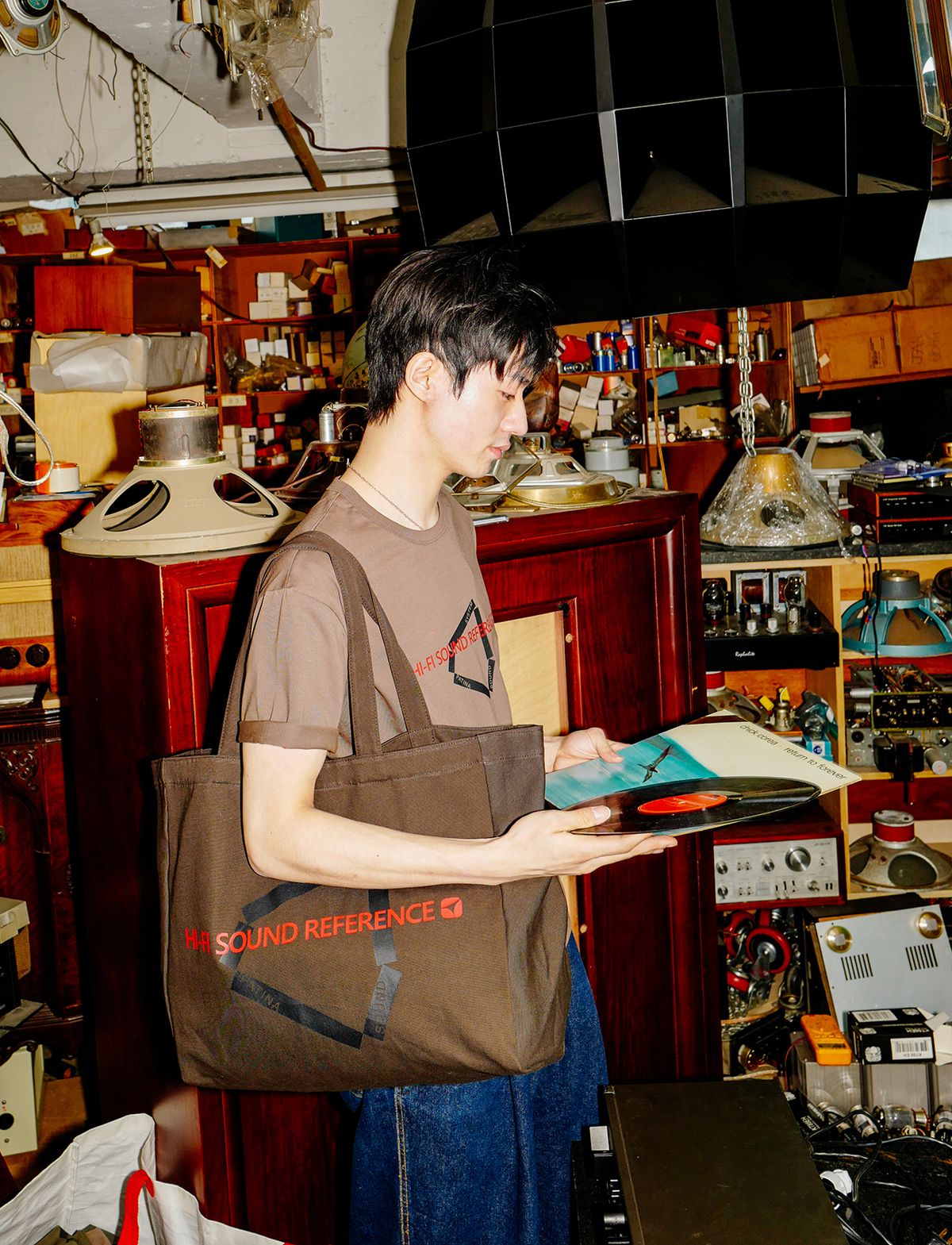 하이파이 사운드 레퍼런스(HIFI SOUND REFERENCE) [Patina] Patina Sound System Tote Bag, Brown