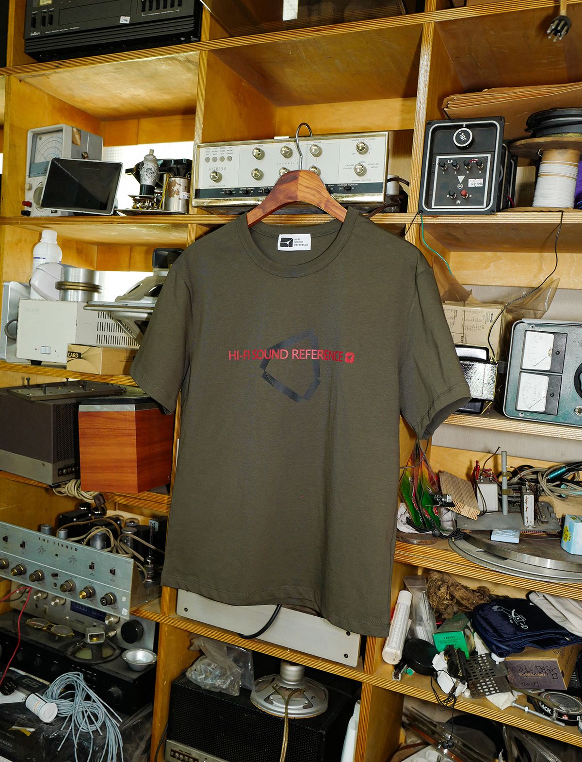 하이파이 사운드 레퍼런스(HIFI SOUND REFERENCE) [Patina] Patina Sound System T-Shirts, Khaki