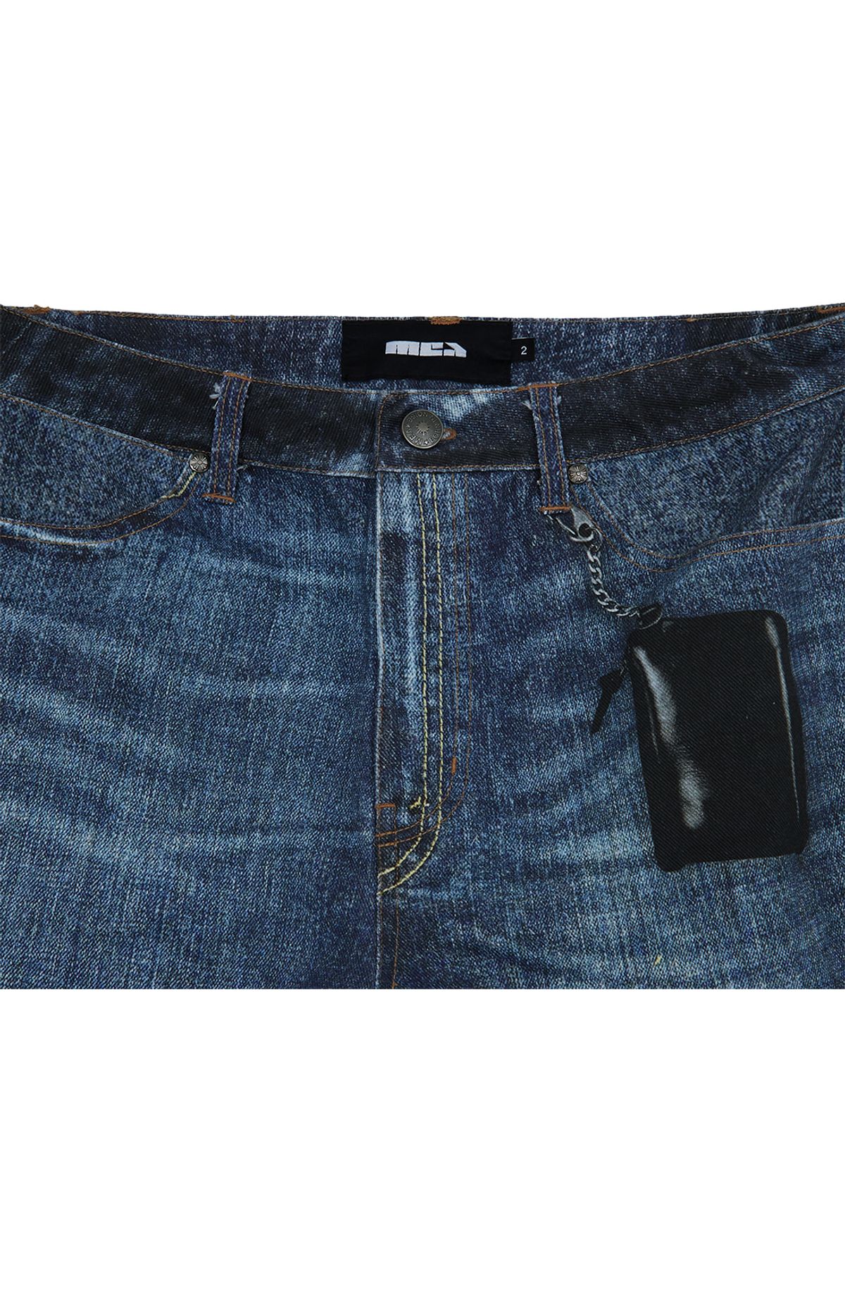 메아(MEA) TROMPE LOEIL BERMUDA SHORTS [INDIGO]