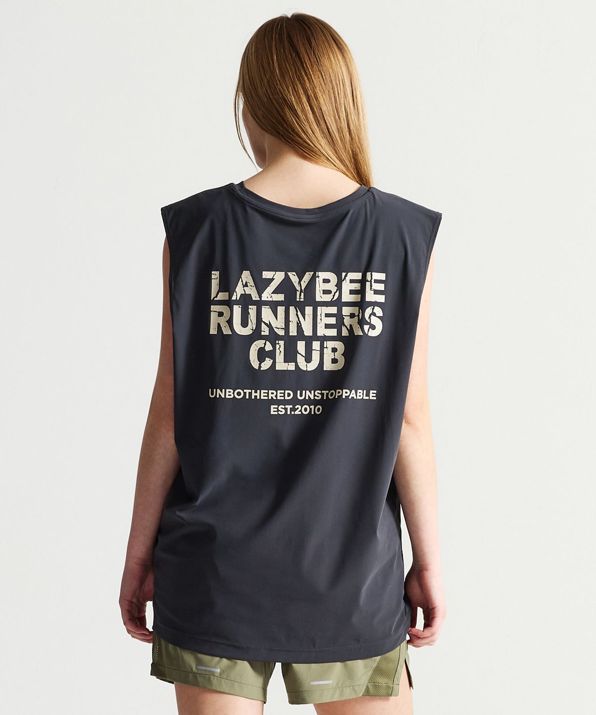 레이지비(LAZYBEE) [SET] 쿨링브리즈 러닝 탱크탑 + 5인치 쇼츠 반바지 세트 W 차콜