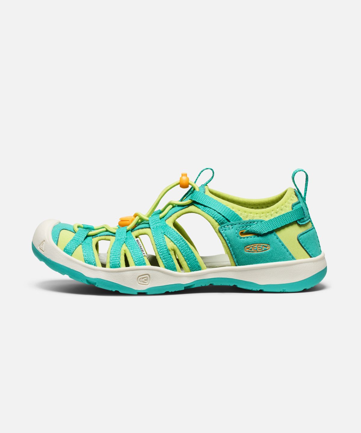 킨(KEEN) MOXIE 주니어(빅키즈) 샌들 BRIGHT AQUA/BRIGHT MARIGOLD