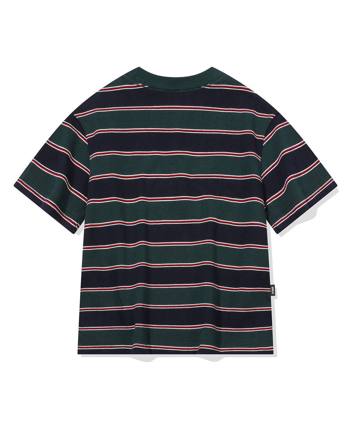 꼼파뇨 키즈(CPGN KIDS) KIDS 스트라이프 반팔티 네이비그린
