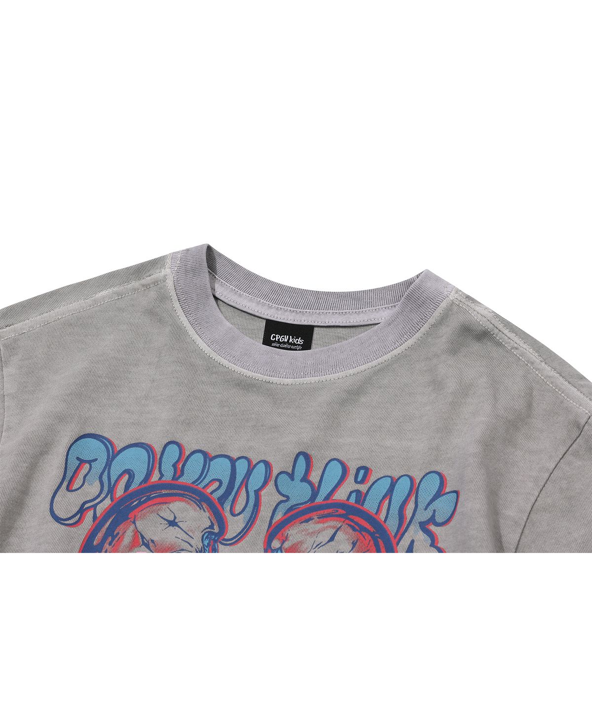 꼼파뇨 키즈(CPGN KIDS) KIDS 매드 홉피 피그먼트 반팔티 고스트그레이