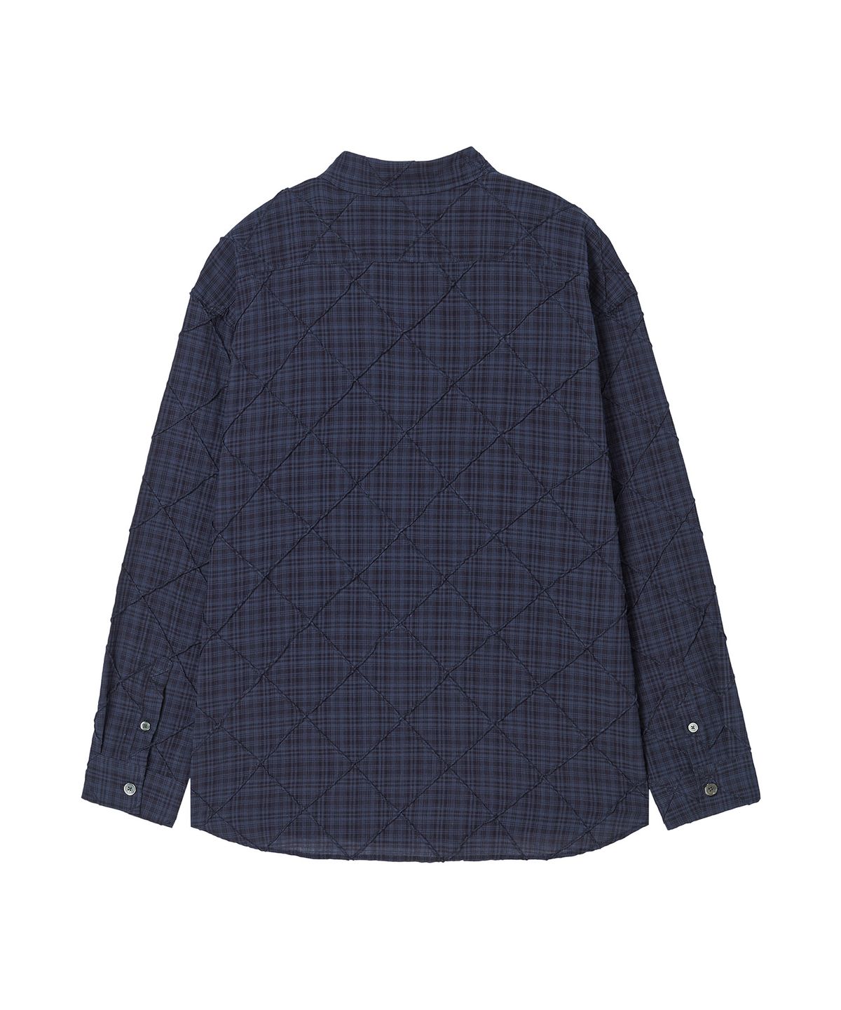 비욘드클로젯(BEYOND CLOSET) [COLLECTION LINE] 아티잔 스티치 체크 셔츠 네이비