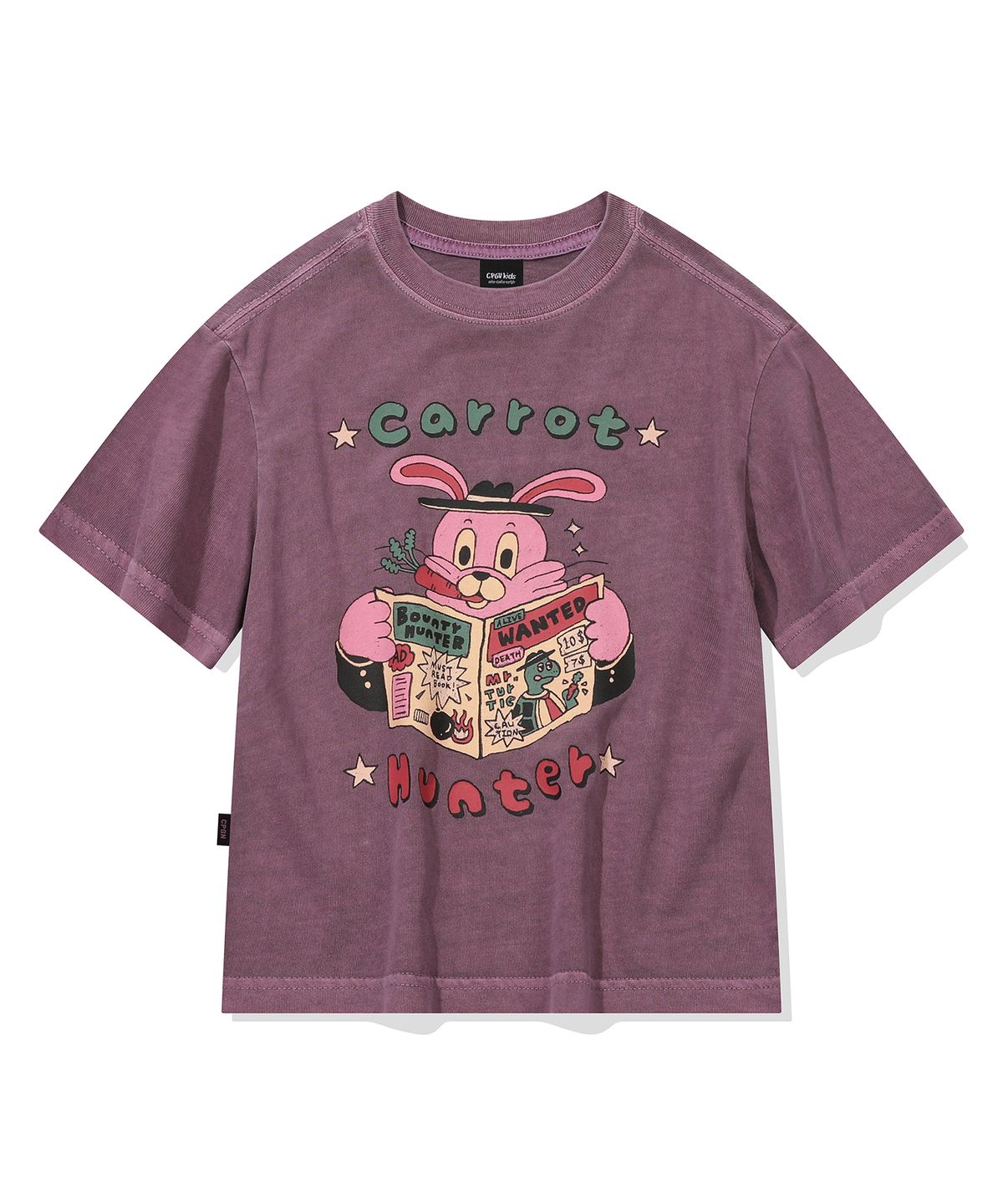 꼼파뇨 키즈(CPGN KIDS) KIDS 캐럿 홉피 피그먼트 반팔티 더스티핑크