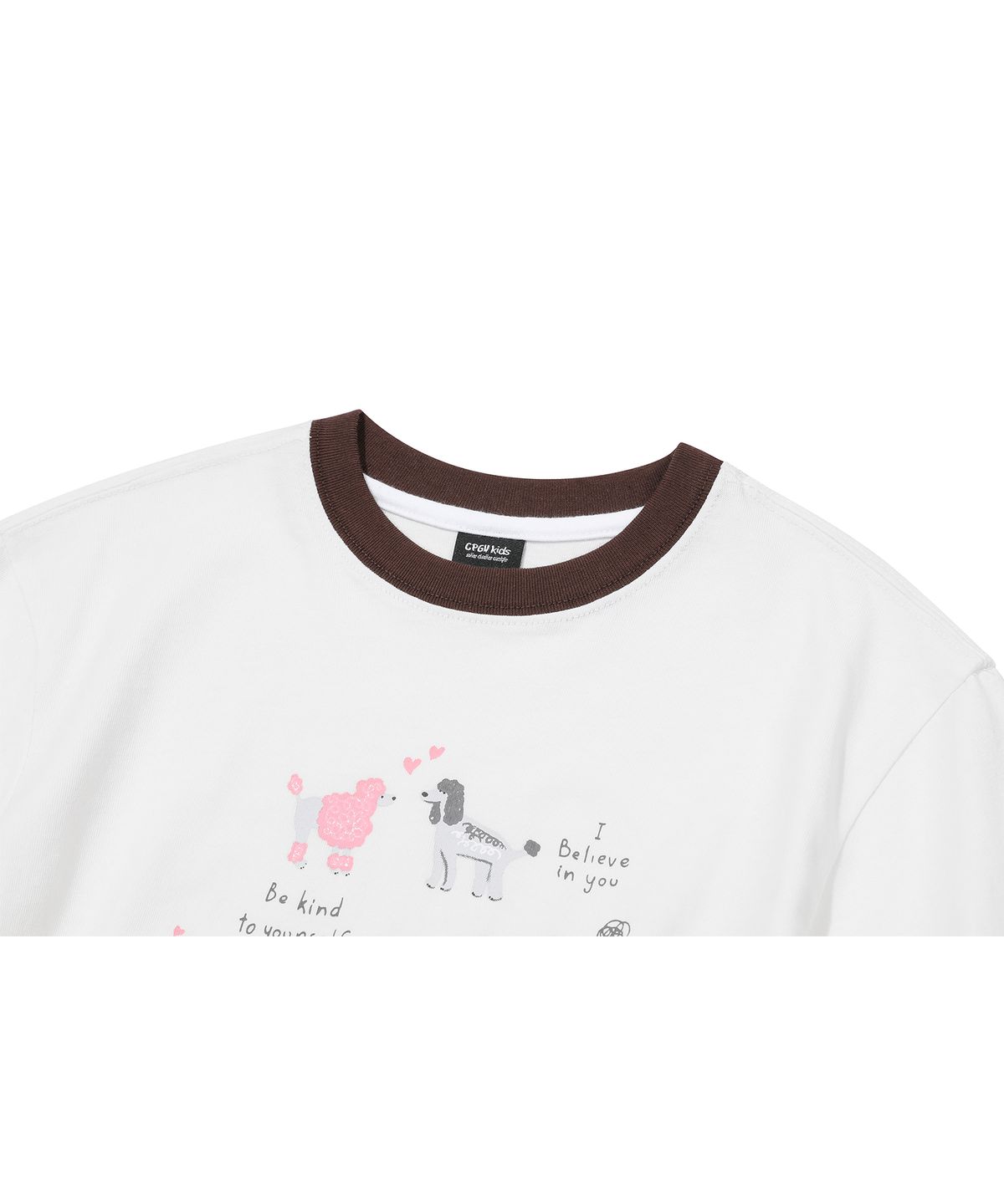 꼼파뇨 키즈(CPGN KIDS) KIDS 코지 퍼피 링거 반팔티 아이보리