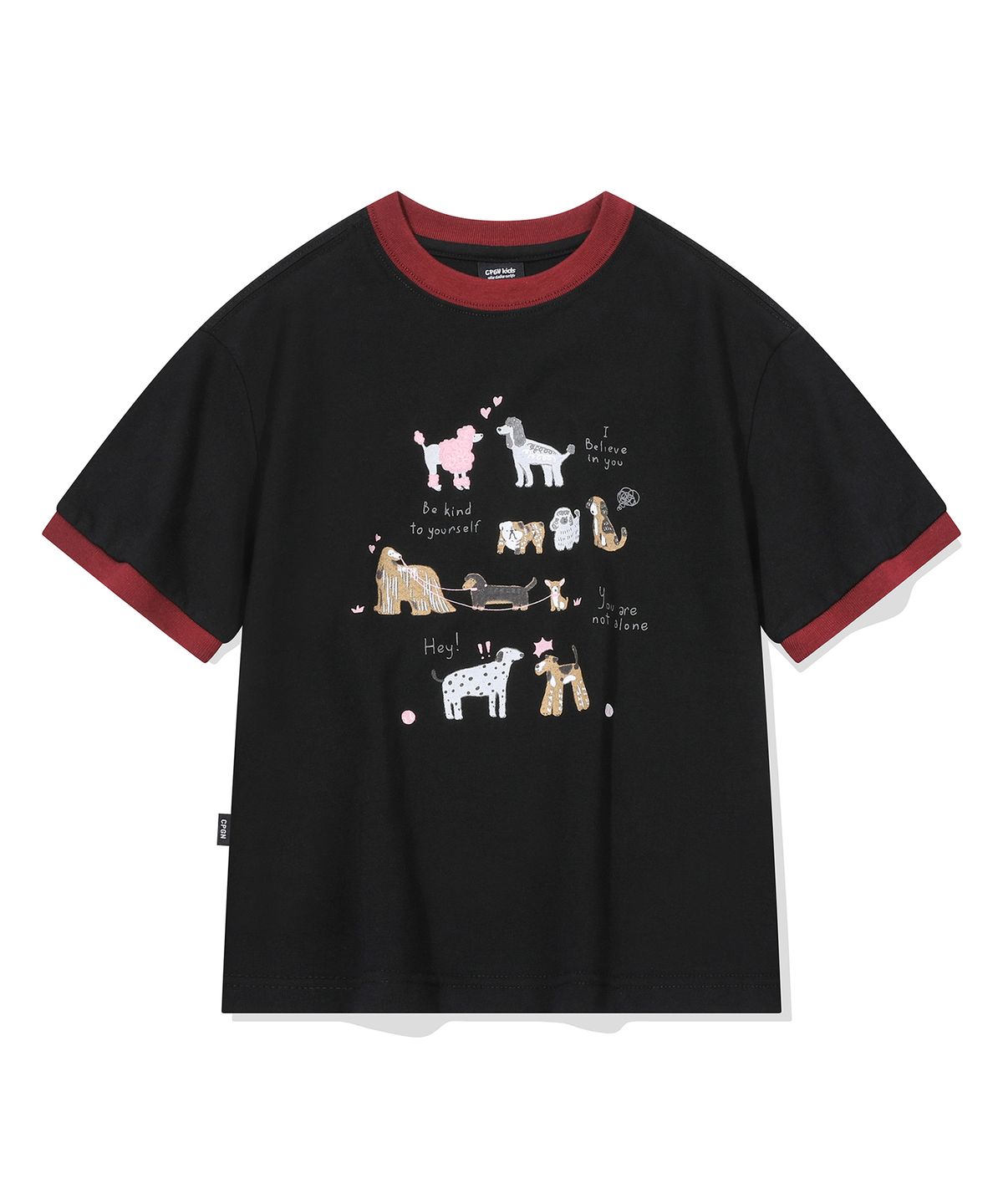 꼼파뇨 키즈(CPGN KIDS) KIDS 코지 퍼피 링거 반팔티 블랙