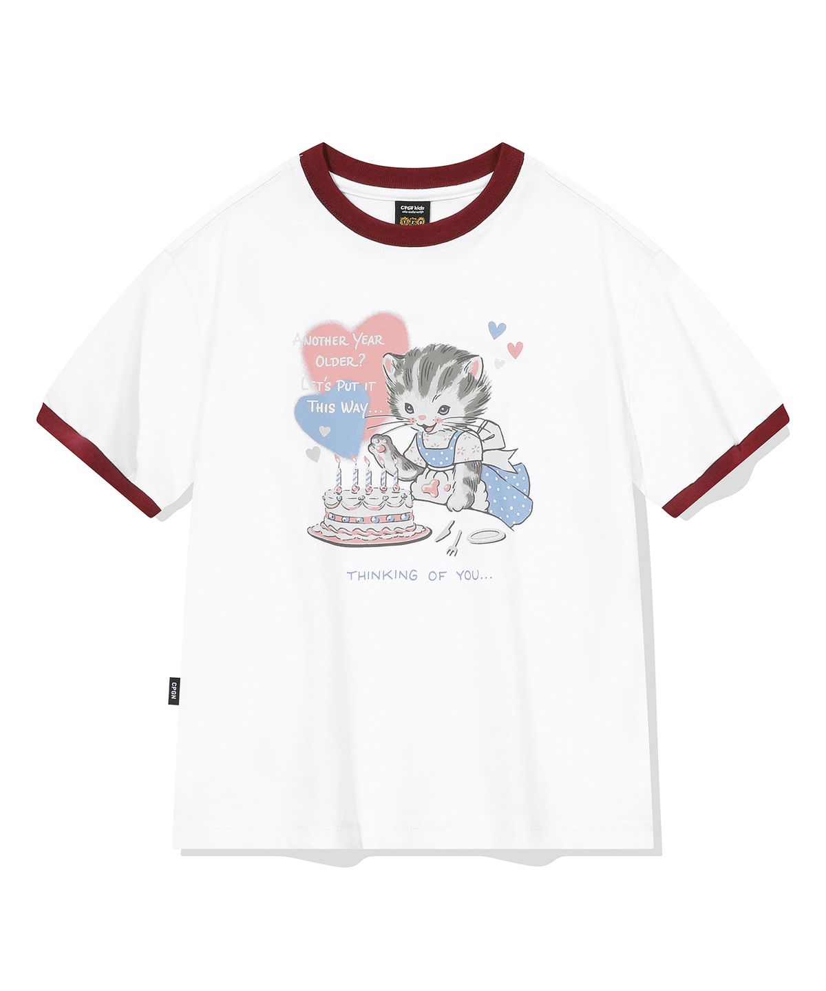 꼼파뇨 키즈(CPGN KIDS) KIDS 스윗 키티 링거 반팔티 화이트