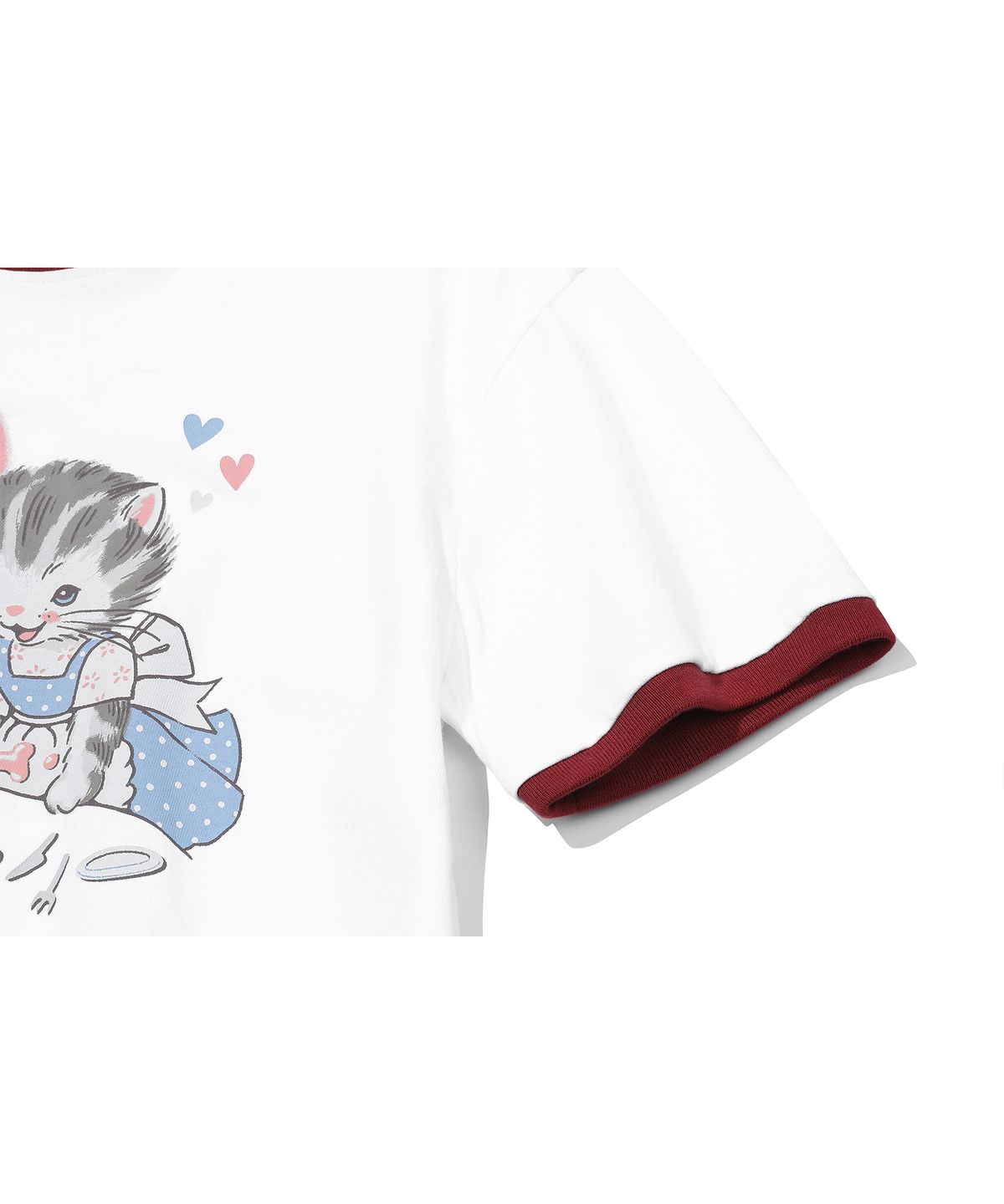 꼼파뇨 키즈(CPGN KIDS) KIDS 스윗 키티 링거 반팔티 화이트