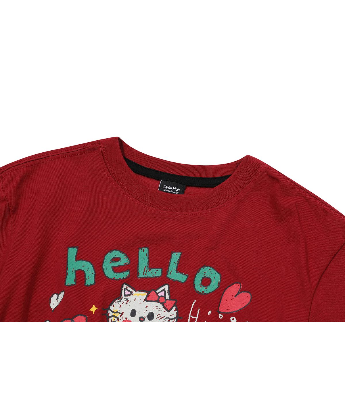 꼼파뇨 키즈(CPGN KIDS) KIDS 헬로 플라워 반팔티 버건디