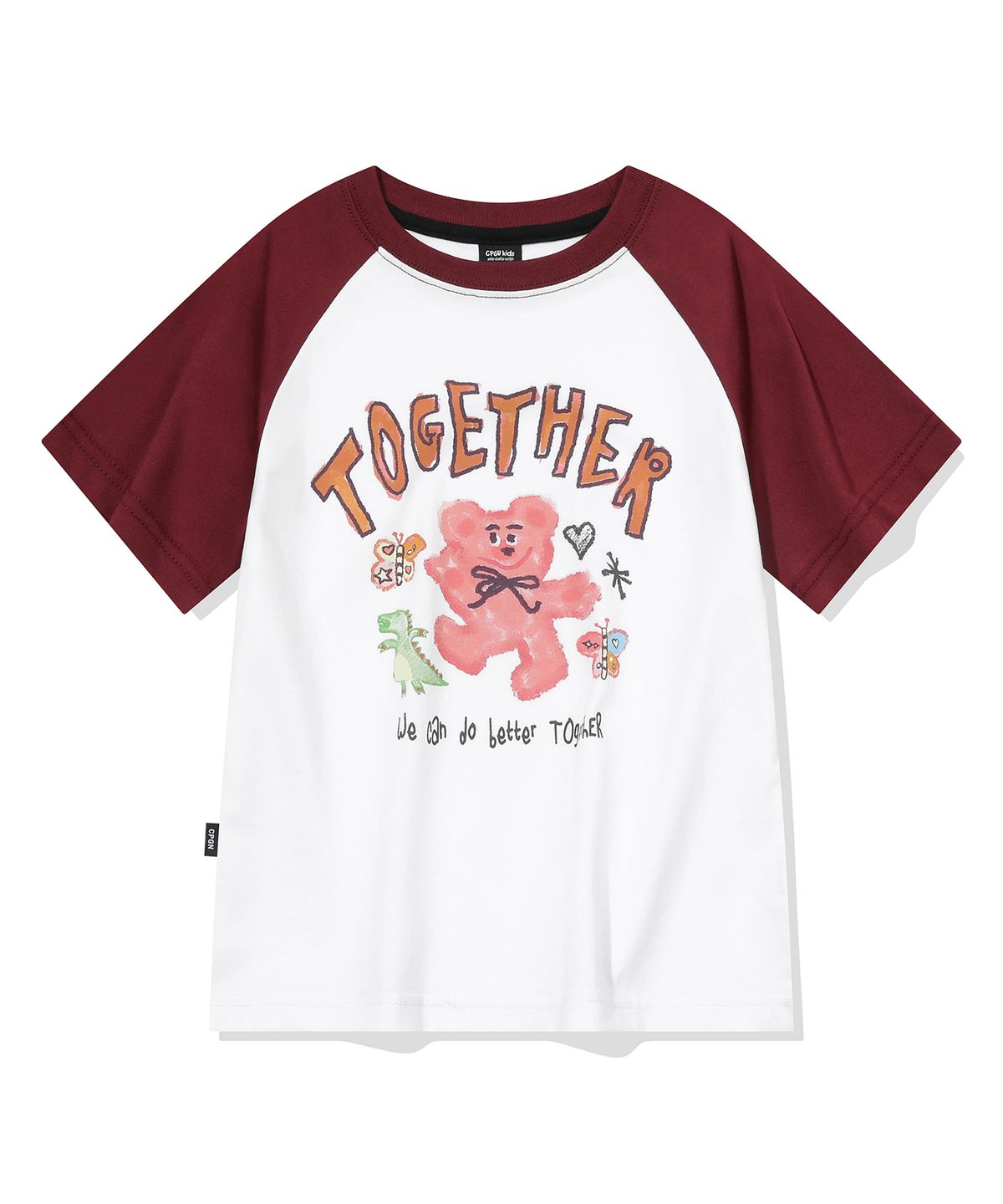 꼼파뇨 키즈(CPGN KIDS) KIDS 두잇 베러 레글런 반팔티 버건디