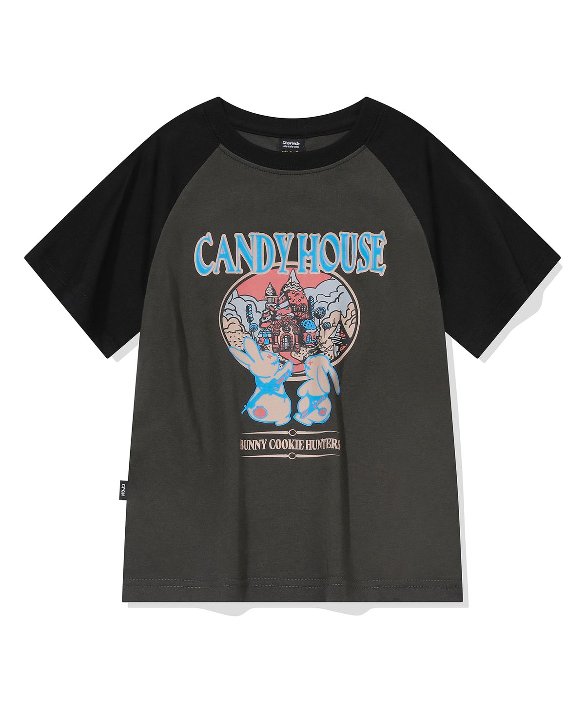꼼파뇨 키즈(CPGN KIDS) KIDS 캔디 하우스 레글런 반팔티 챠콜