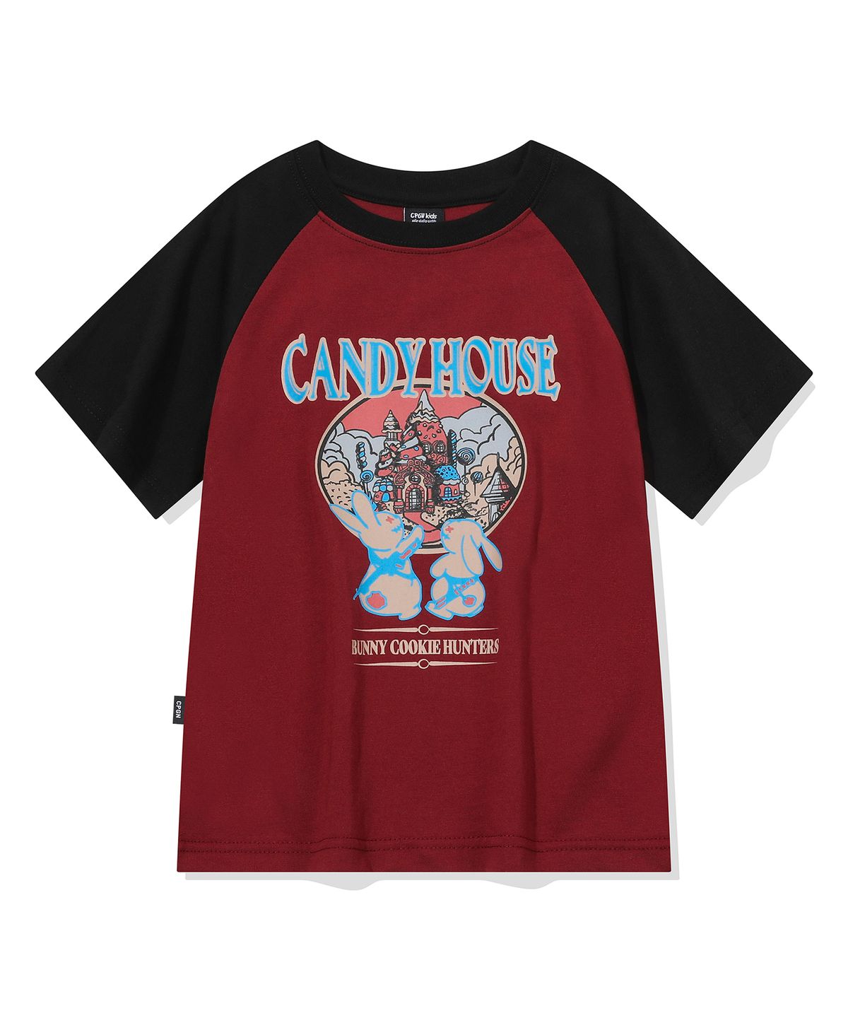 꼼파뇨 키즈(CPGN KIDS) KIDS 캔디 하우스 레글런 반팔티 버건디