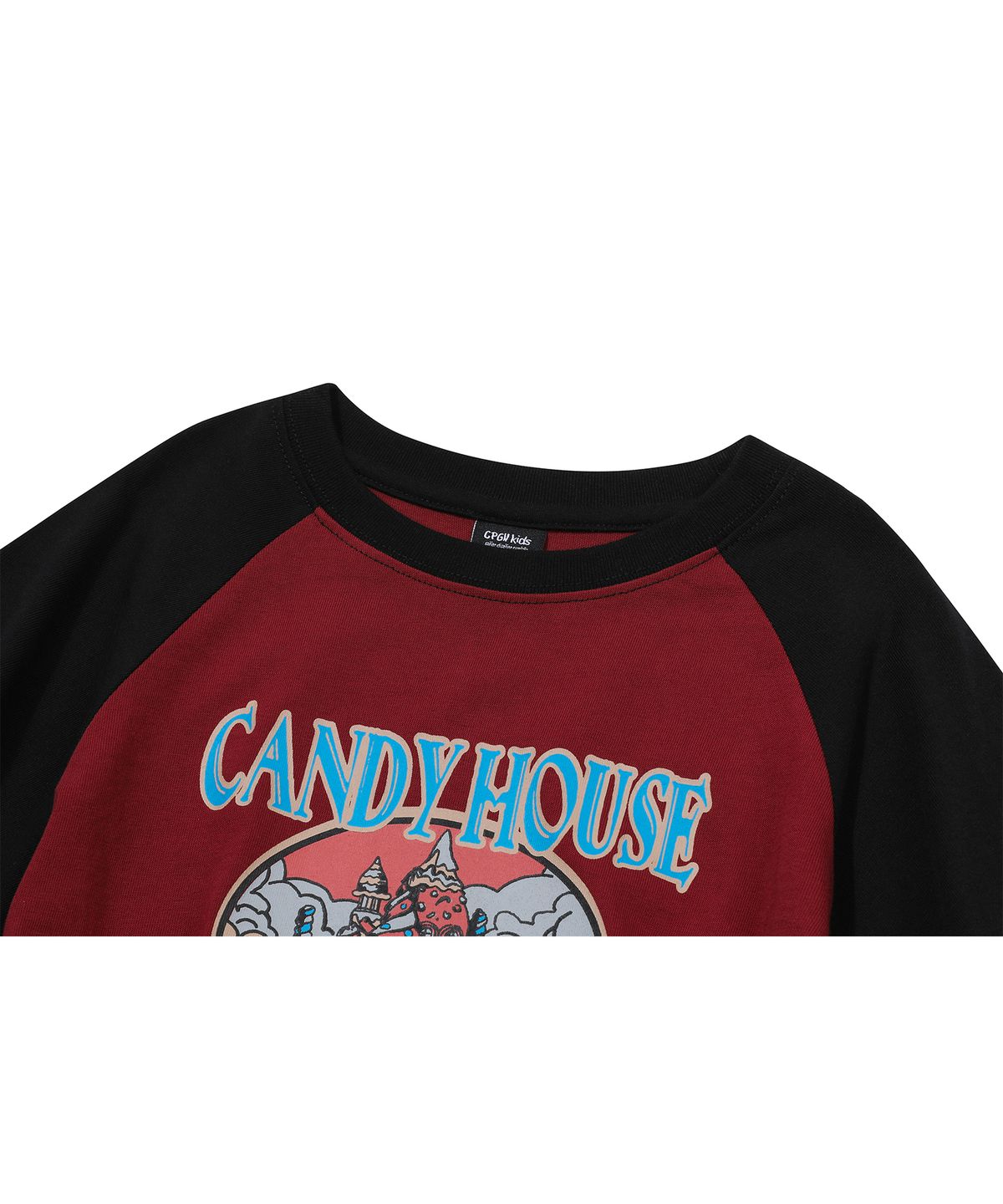 꼼파뇨 키즈(CPGN KIDS) KIDS 캔디 하우스 레글런 반팔티 버건디