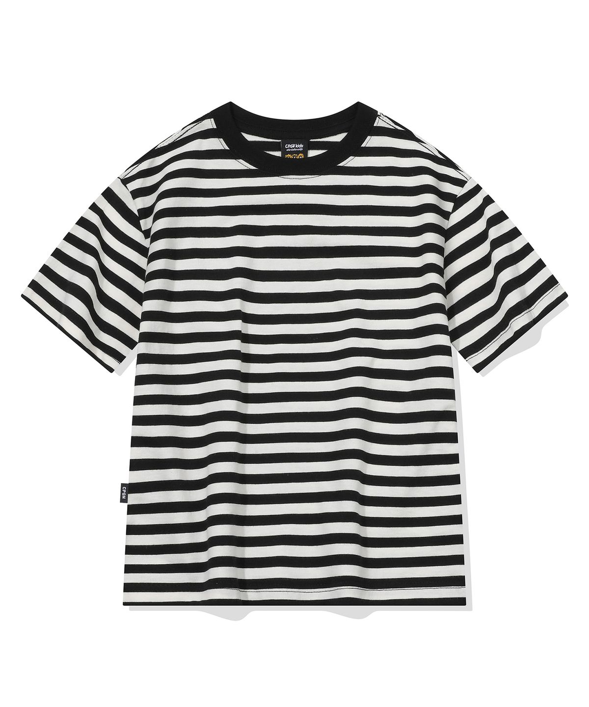꼼파뇨 키즈(CPGN KIDS) KIDS 스트라이프 보더 반팔티 블랙