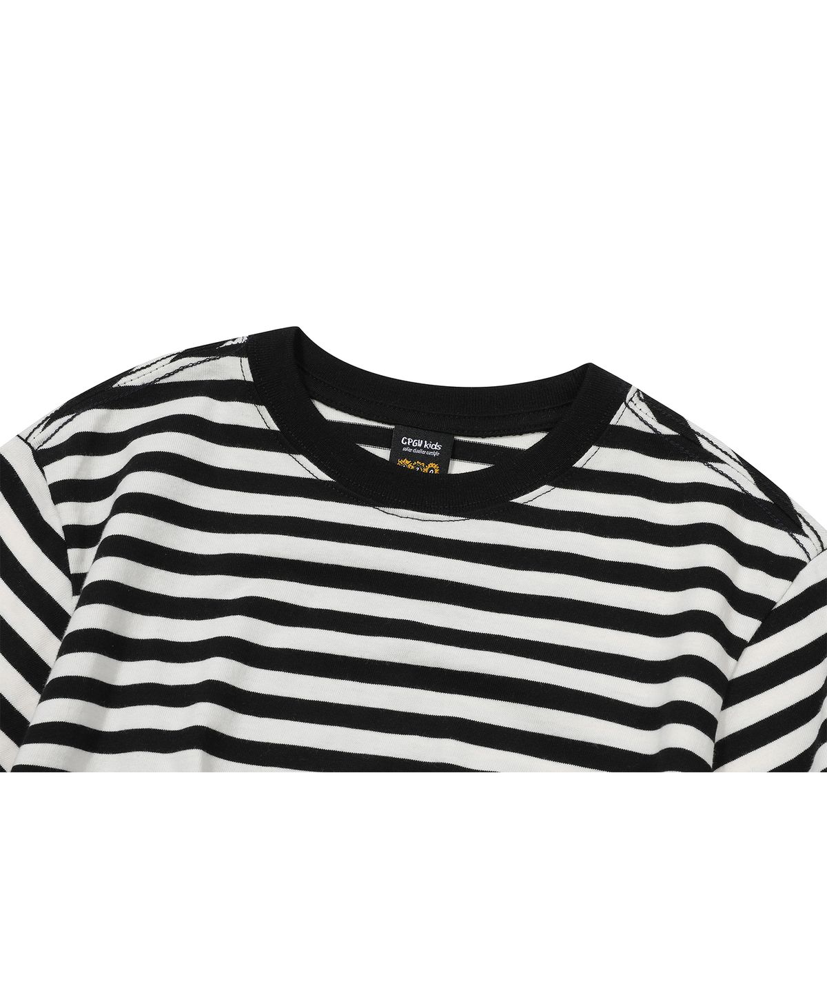 꼼파뇨 키즈(CPGN KIDS) KIDS 스트라이프 보더 반팔티 블랙