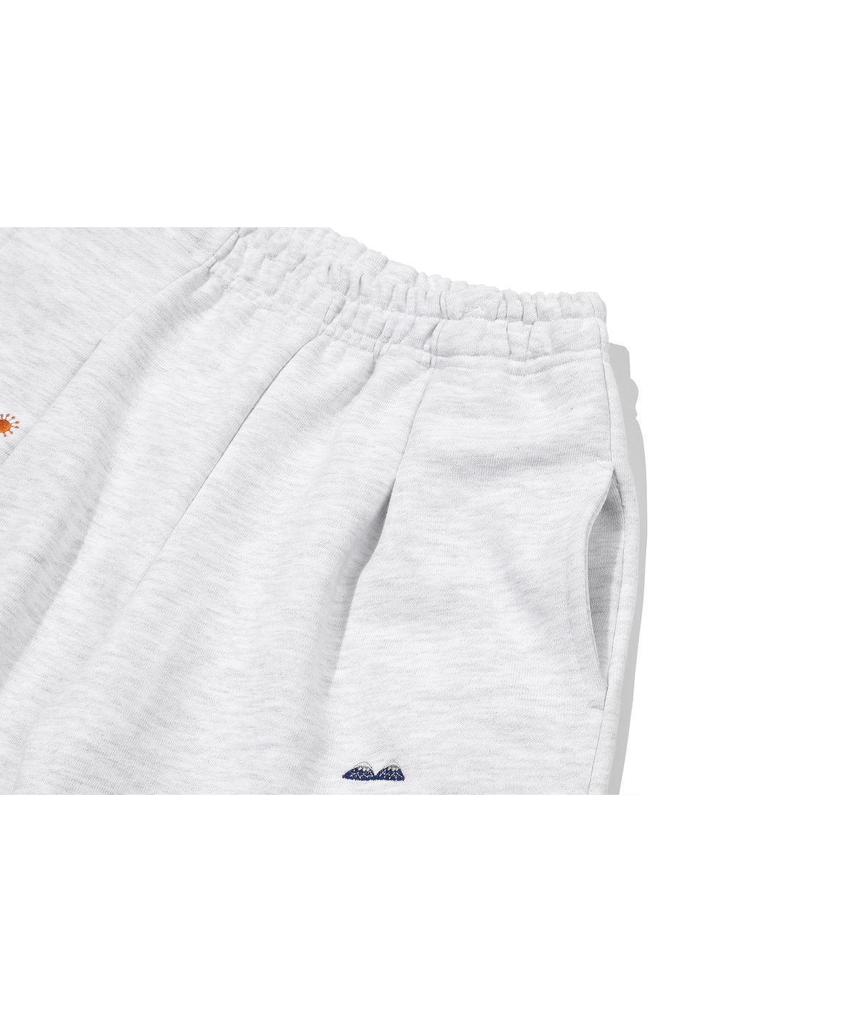 꼼파뇨 키즈(CPGN KIDS) KIDS 와이드 다이노 스웨트쇼츠 멜란지화이트