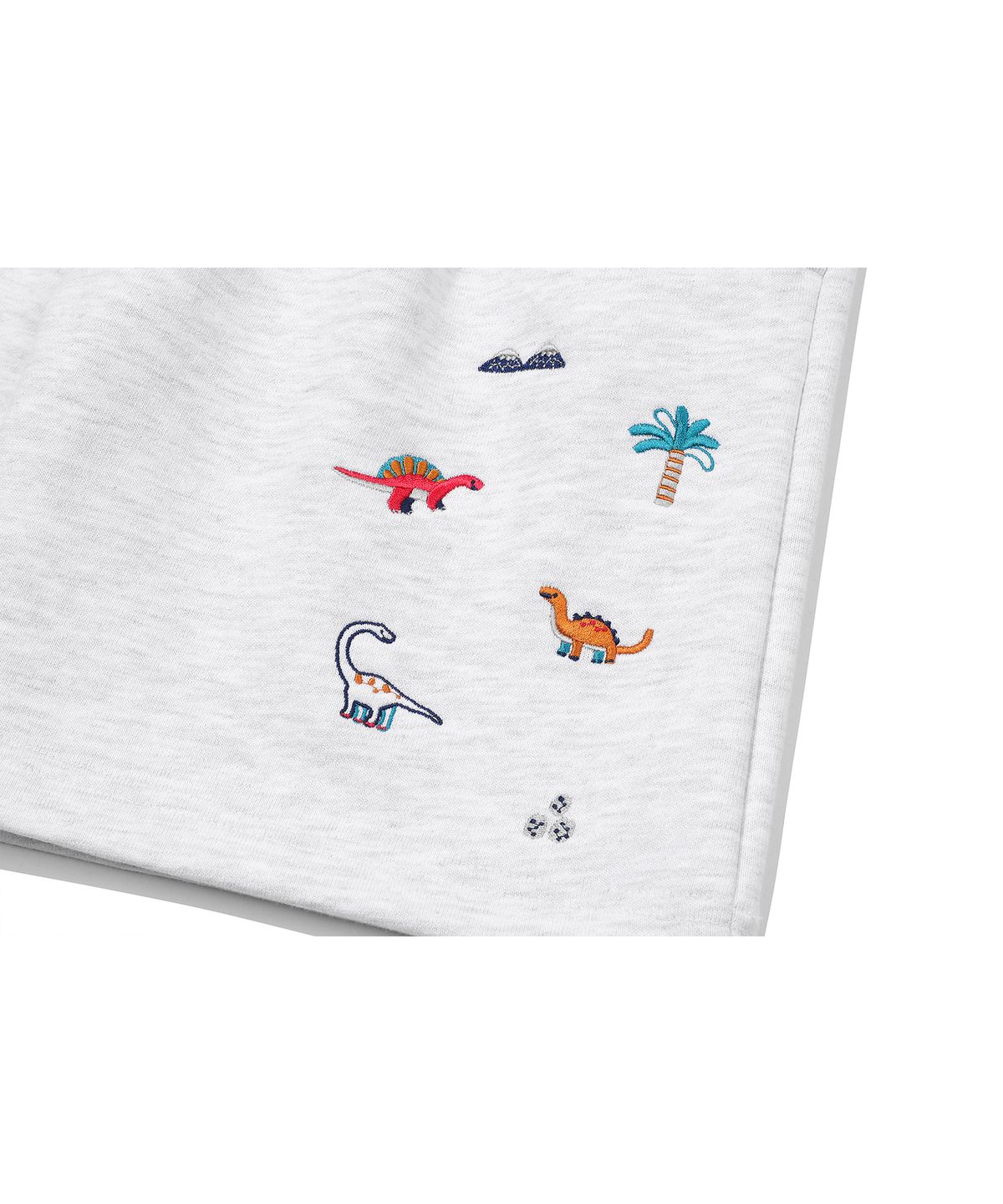 꼼파뇨 키즈(CPGN KIDS) KIDS 와이드 다이노 스웨트쇼츠 멜란지화이트