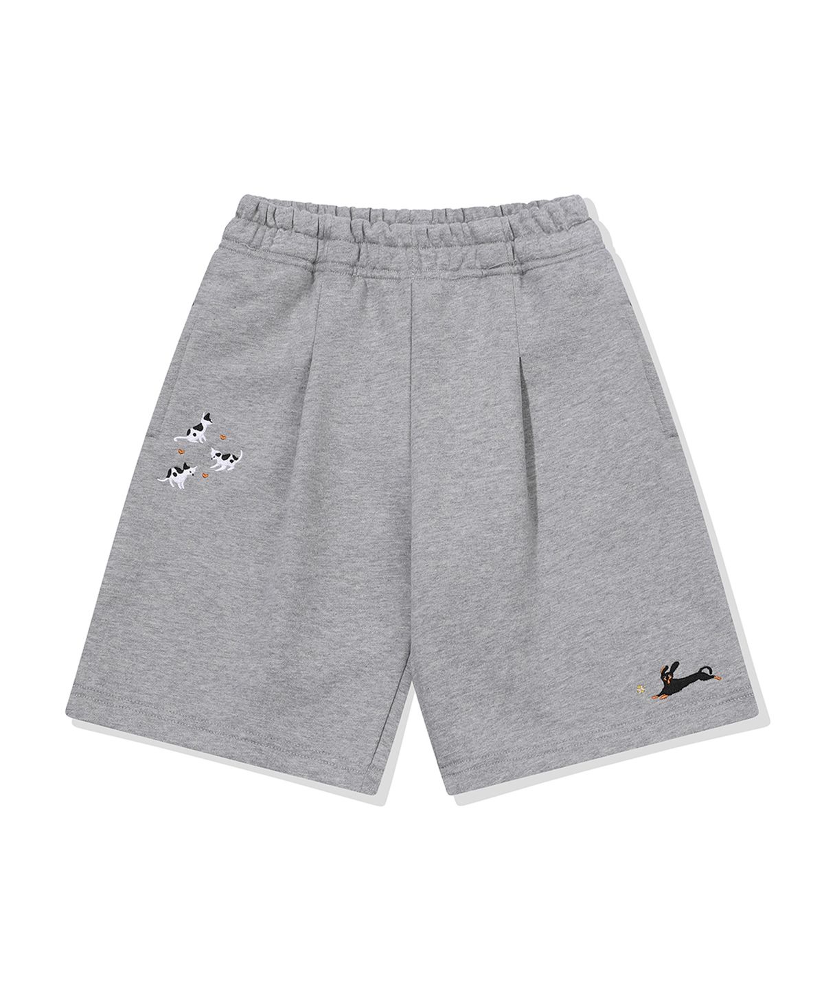 꼼파뇨 키즈(CPGN KIDS) KIDS 와이드 애니멀 스웨트쇼츠 그레이