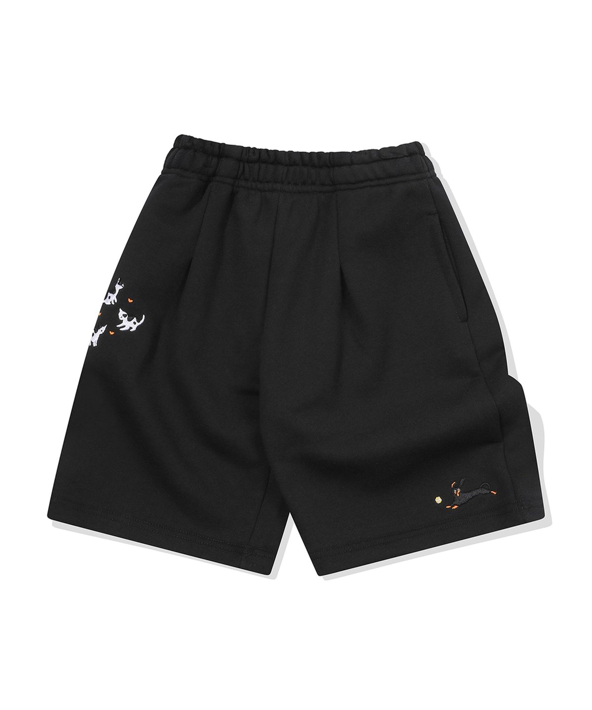 꼼파뇨 키즈(CPGN KIDS) KIDS 와이드 애니멀 스웨트쇼츠 블랙